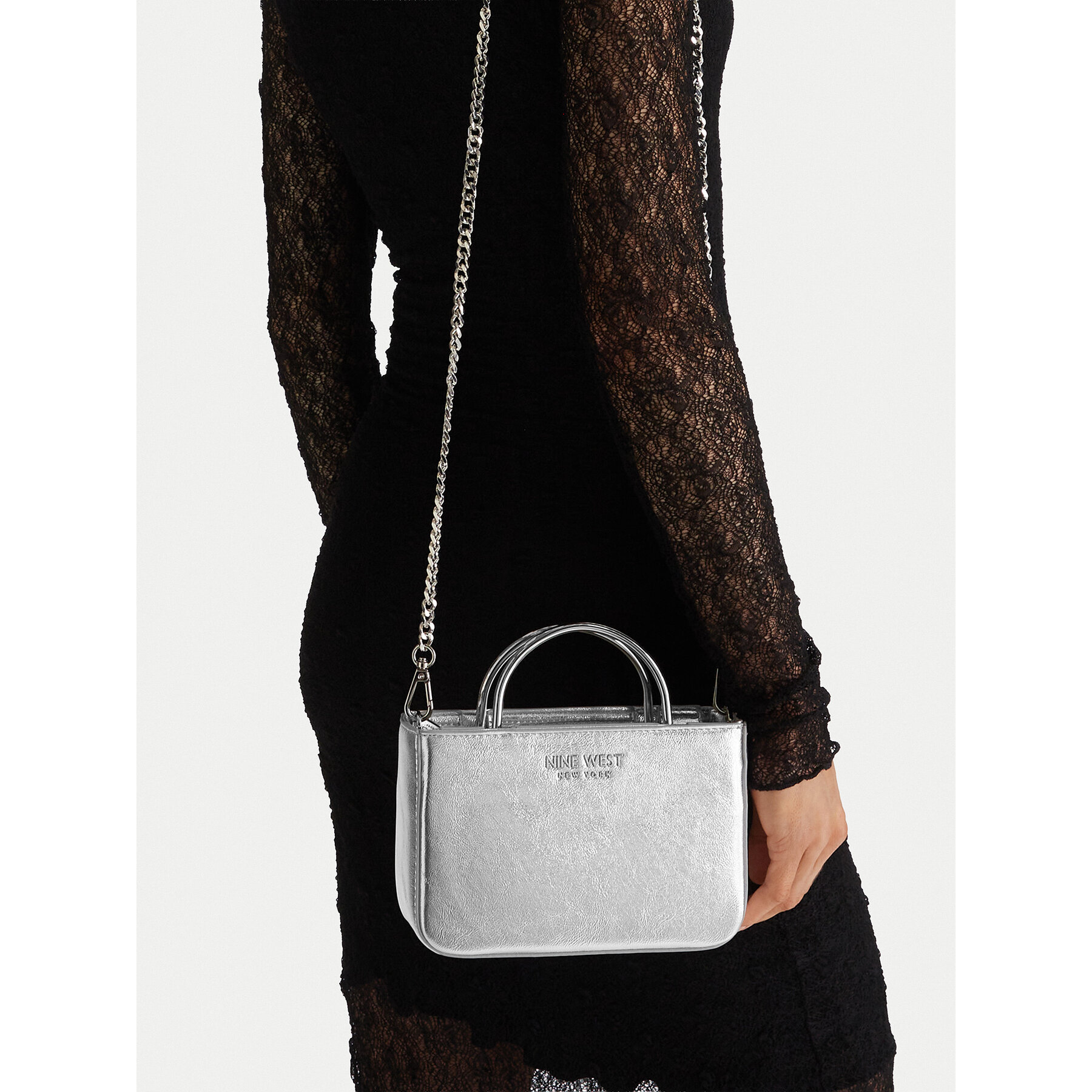 Τσάντα Nine West CEO-Astor Vibe-KY323-1 Ασημί