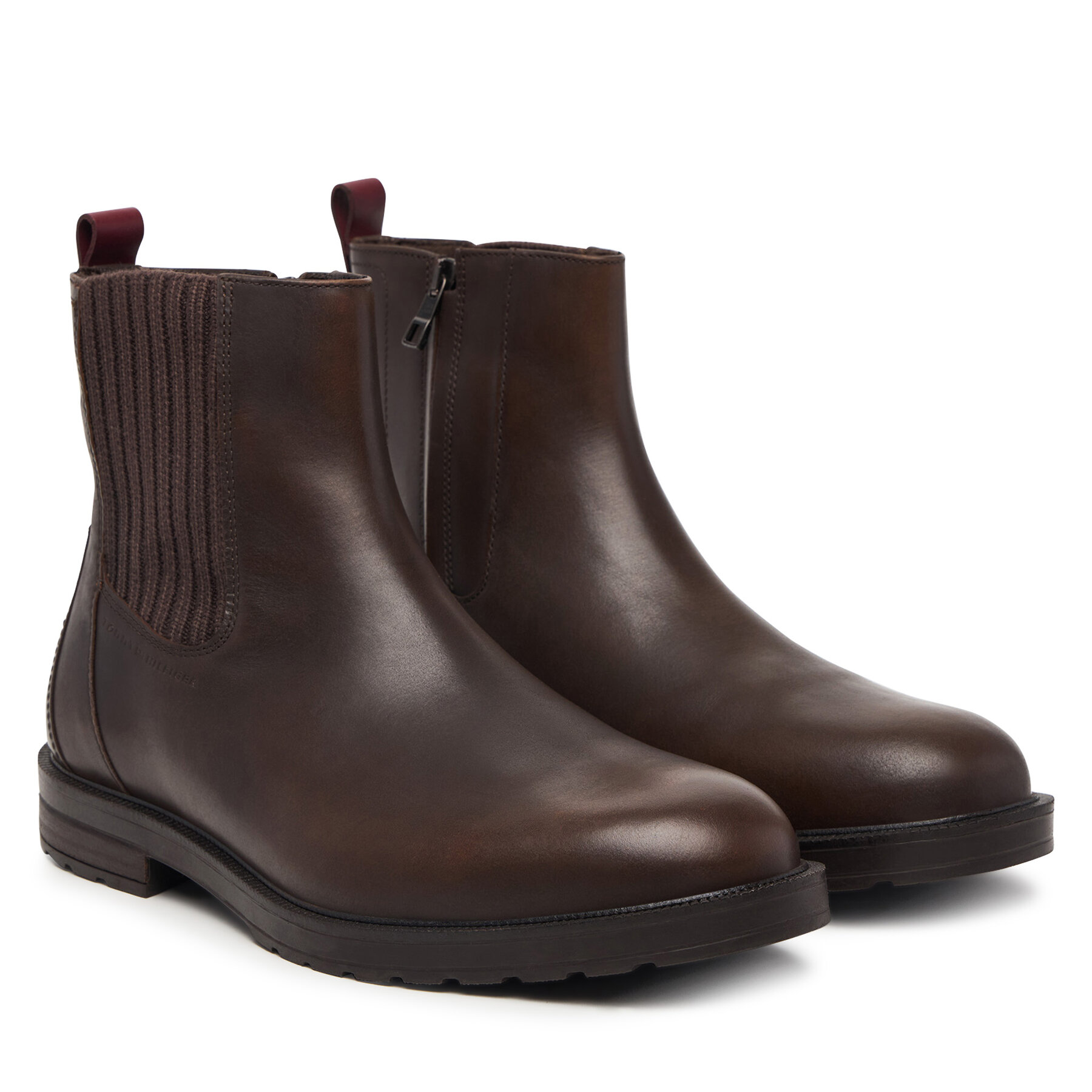 Členková obuv Tommy Hilfiger Cleated Hilfiger Brush Wl Chel FM0FM06080 Hnedá