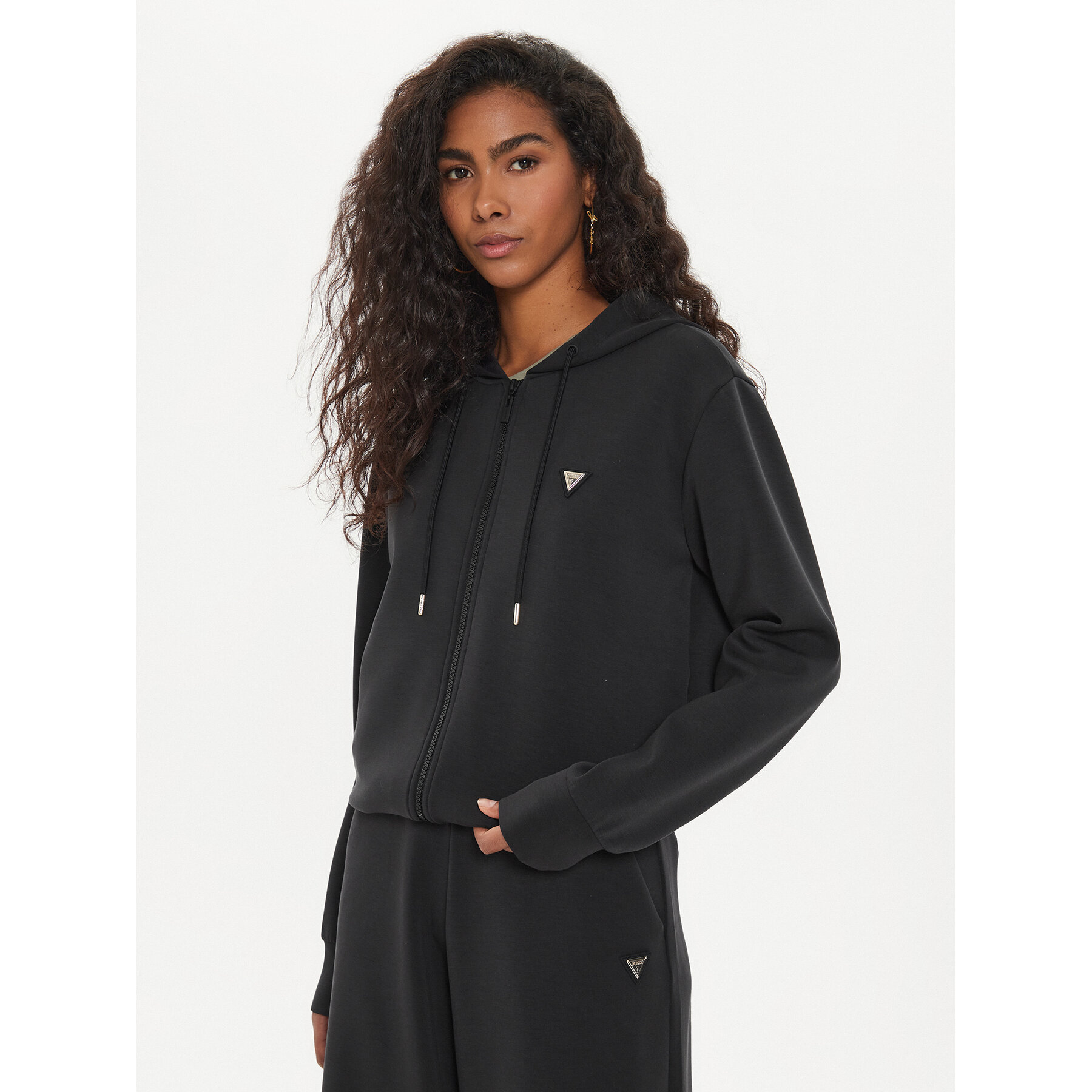 Guess Sweatshirt V4YQ06 KCAY2 Schwarz Regular Fit