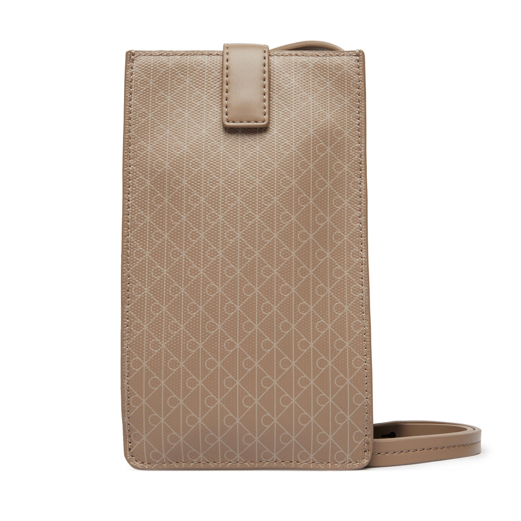 Taška na telefón Calvin Klein Emblem Aop Phone Crossbody LV04F1115G Hnedá