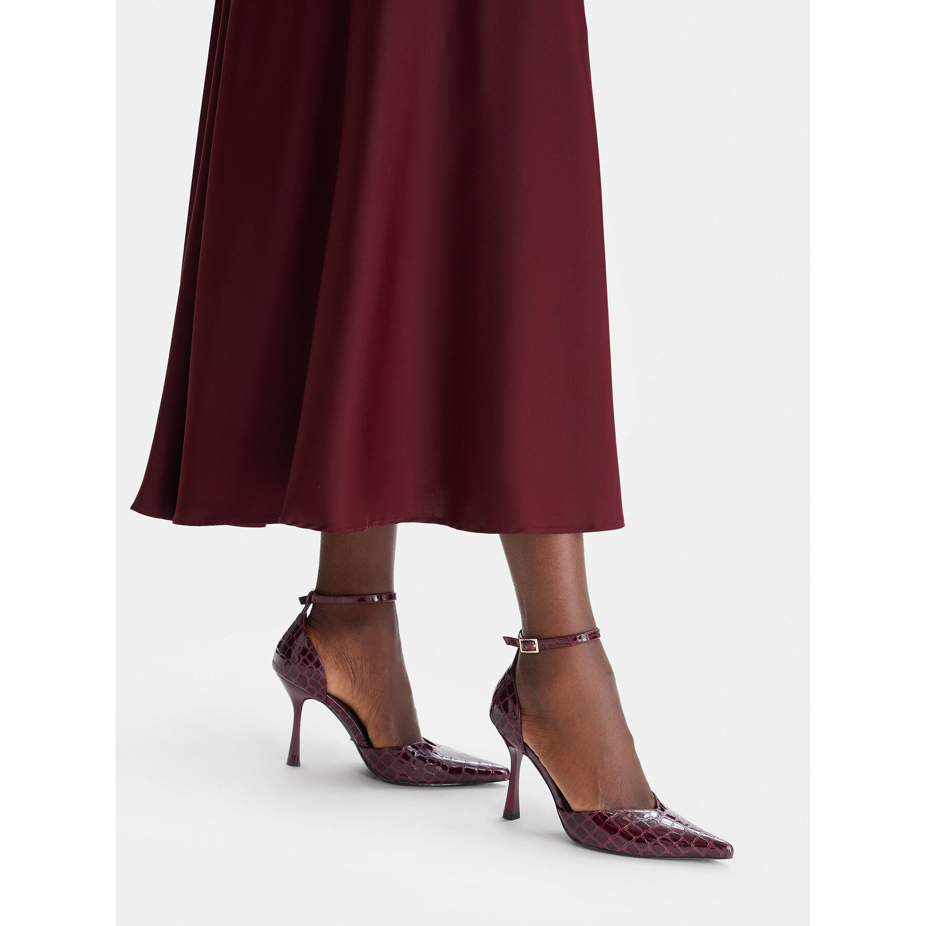 Čevlji z visoko peto DeeZee CEO-LS6049-10 Bordo rdeča