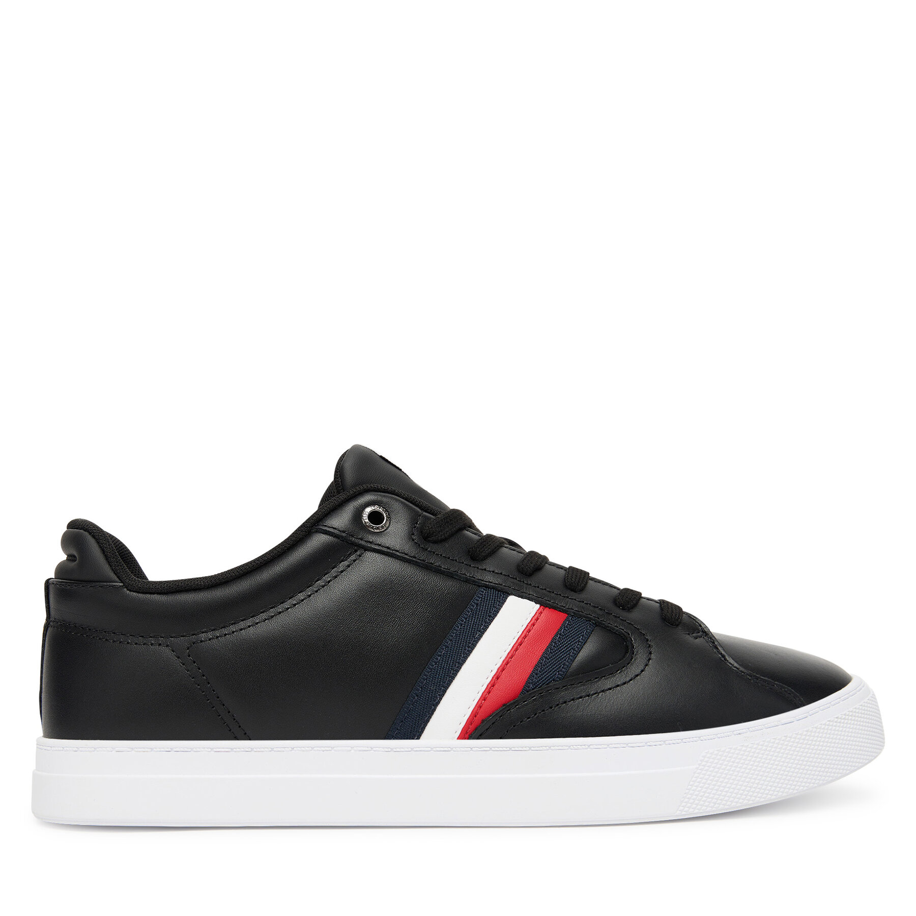 Sportcipők Tommy Hilfiger Icon Court Stripes FM0FM05628 Fekete