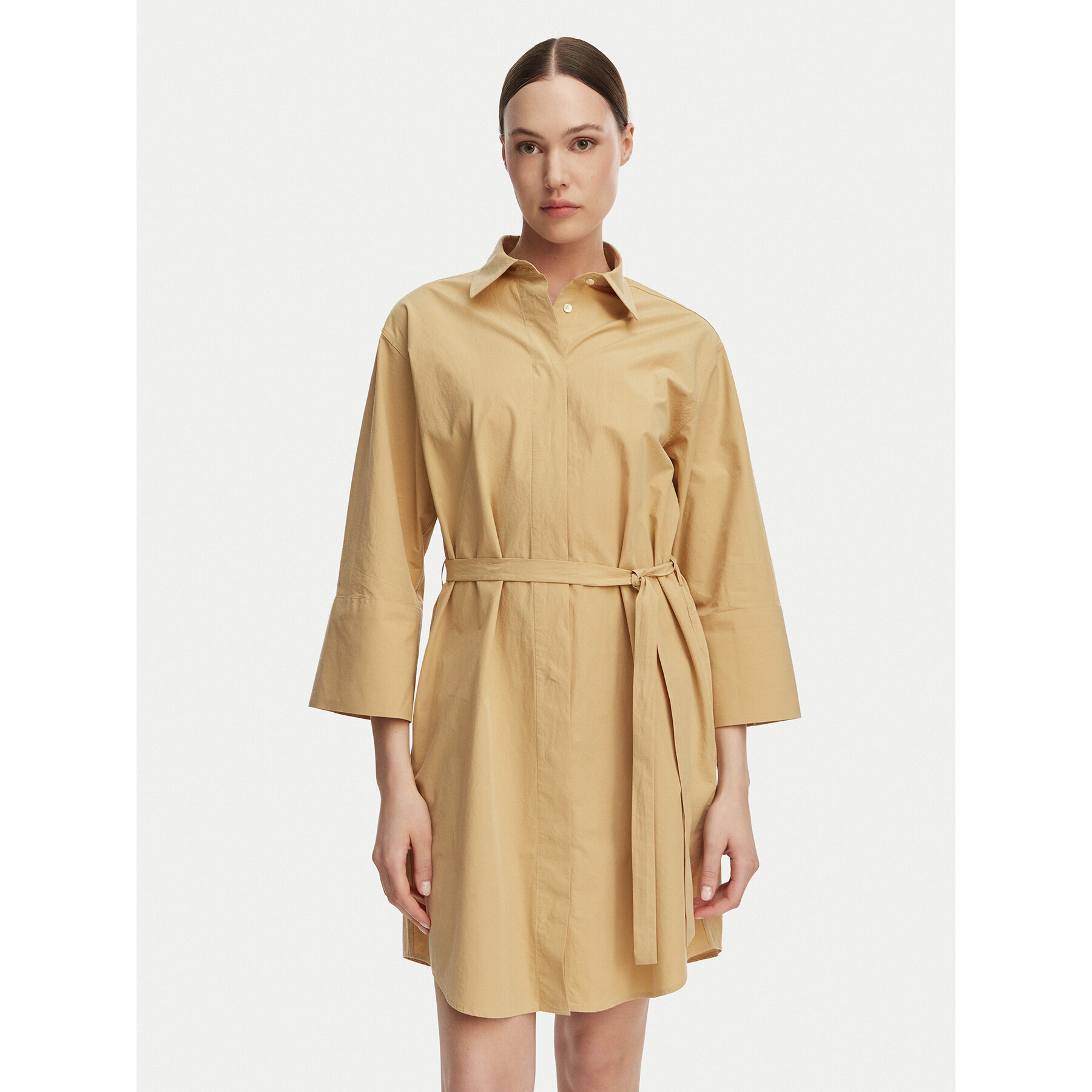Gant Hemdkleid 4503527 Beige Regular Fit