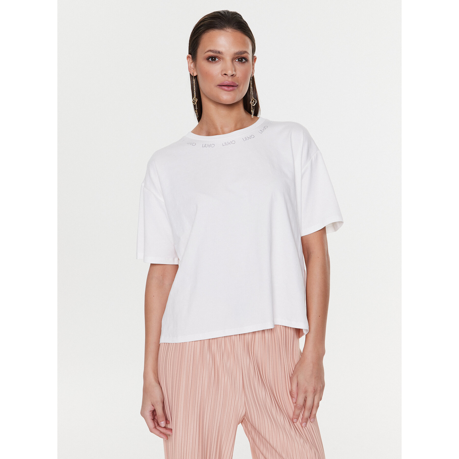 Liu Jo Sport Liu Jo Sport T-Shirt TA3074 J0088 Λευκό Relaxed Fit