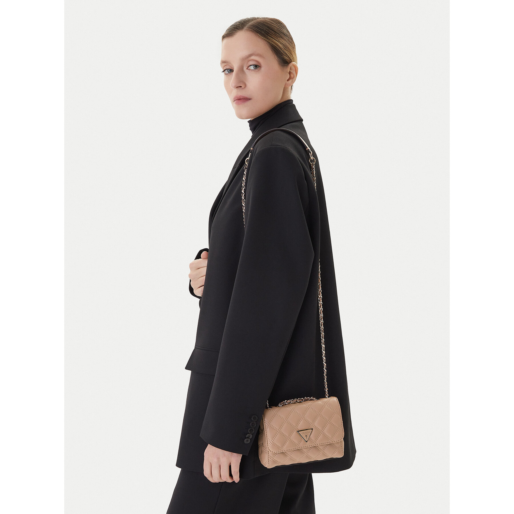 Ročna torba Guess Giully II Mini HWQG96 73740 Bež