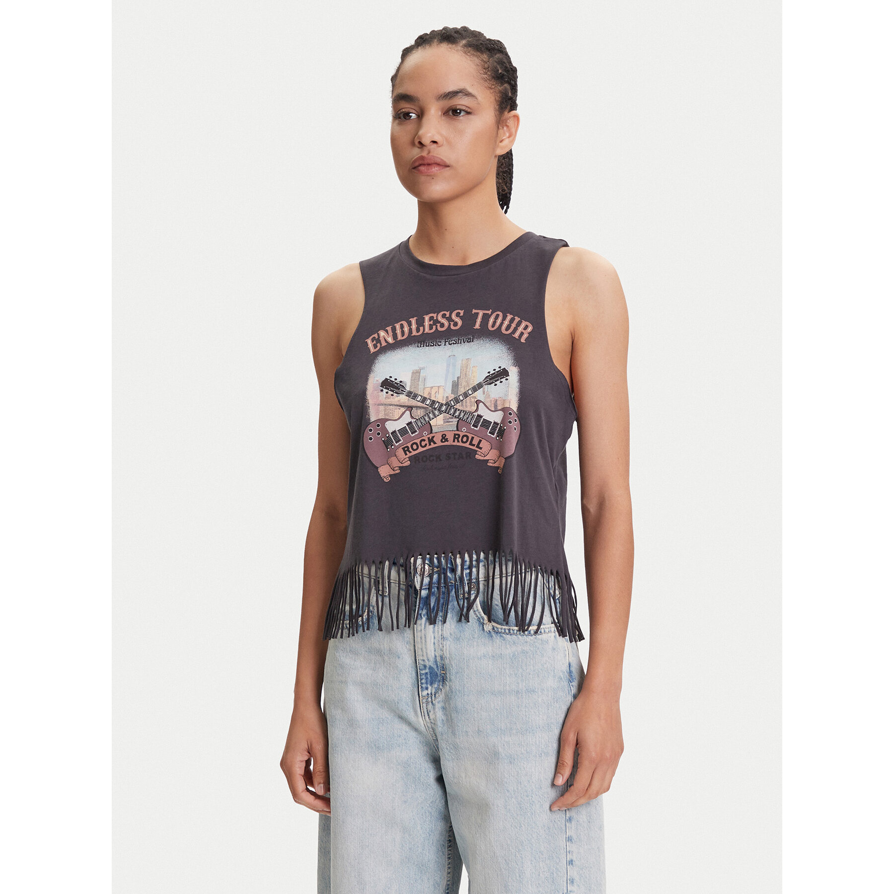 Noisy May Felső Max 27034418 Szürke Loose Fit