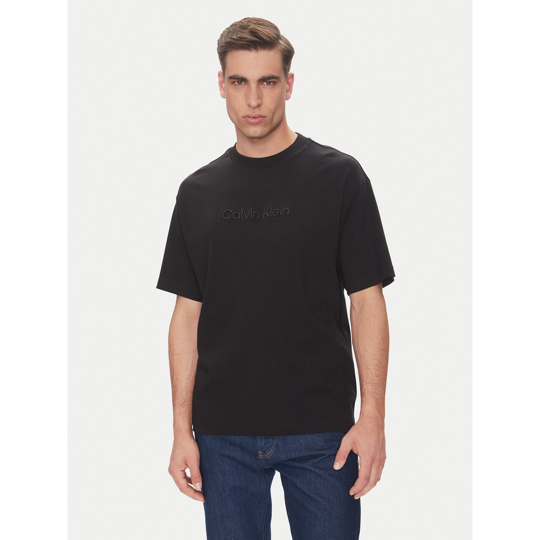 Calvin Klein T-Shirt LV04LC206G Μαύρο Relaxed Fit