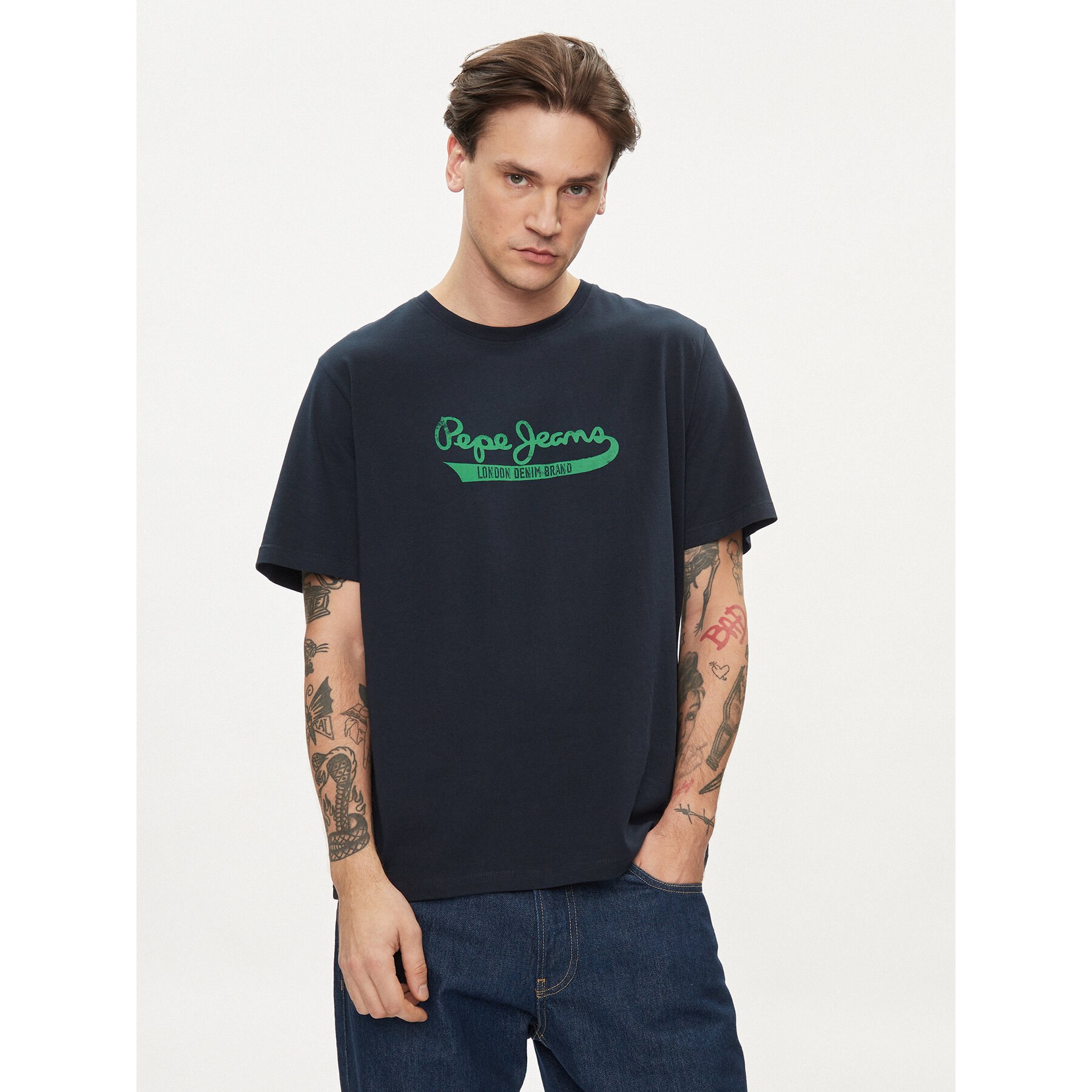Pepe Jeans T-shirt Claude PM509390 Blu scuro Regular Fit