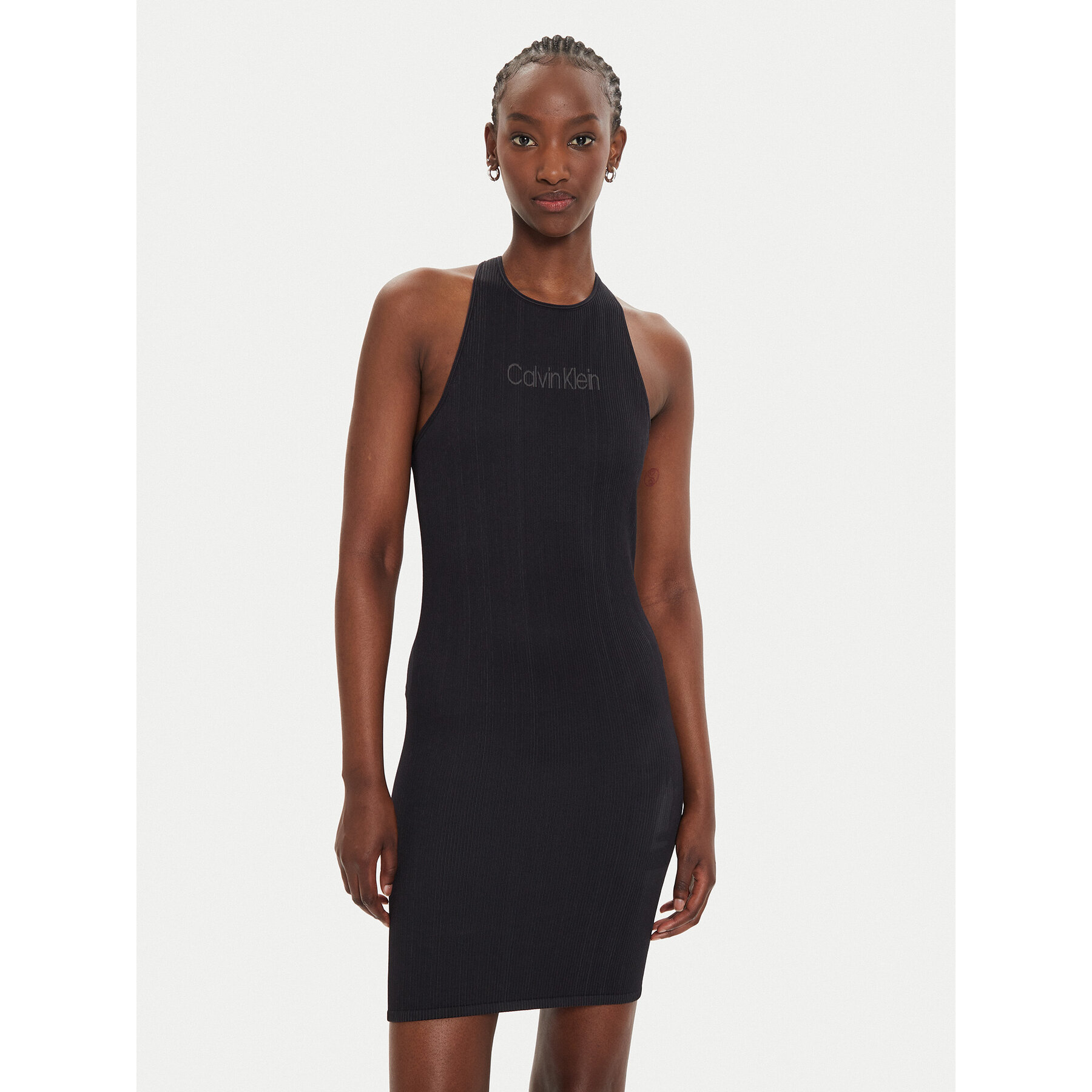 Calvin Klein Performance Sommerkleid 00GWF4D900 Schwarz Slim Fit