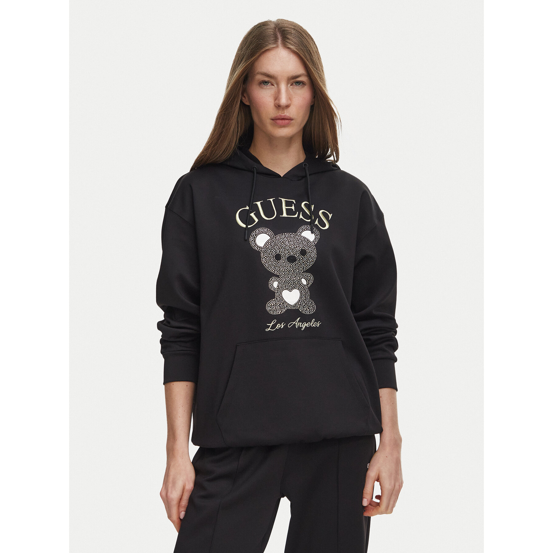 Guess Sweatshirt V6BQ28 K9361 Schwarz Oversize