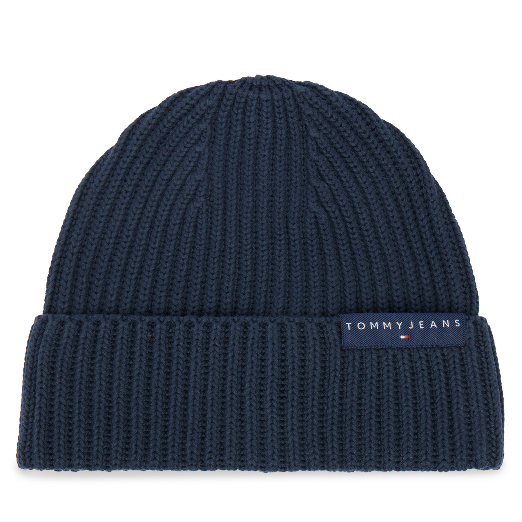 Čiapka Tommy Jeans Tjm Linear Logo Beanie AM0AM14865 Tmavomodrá