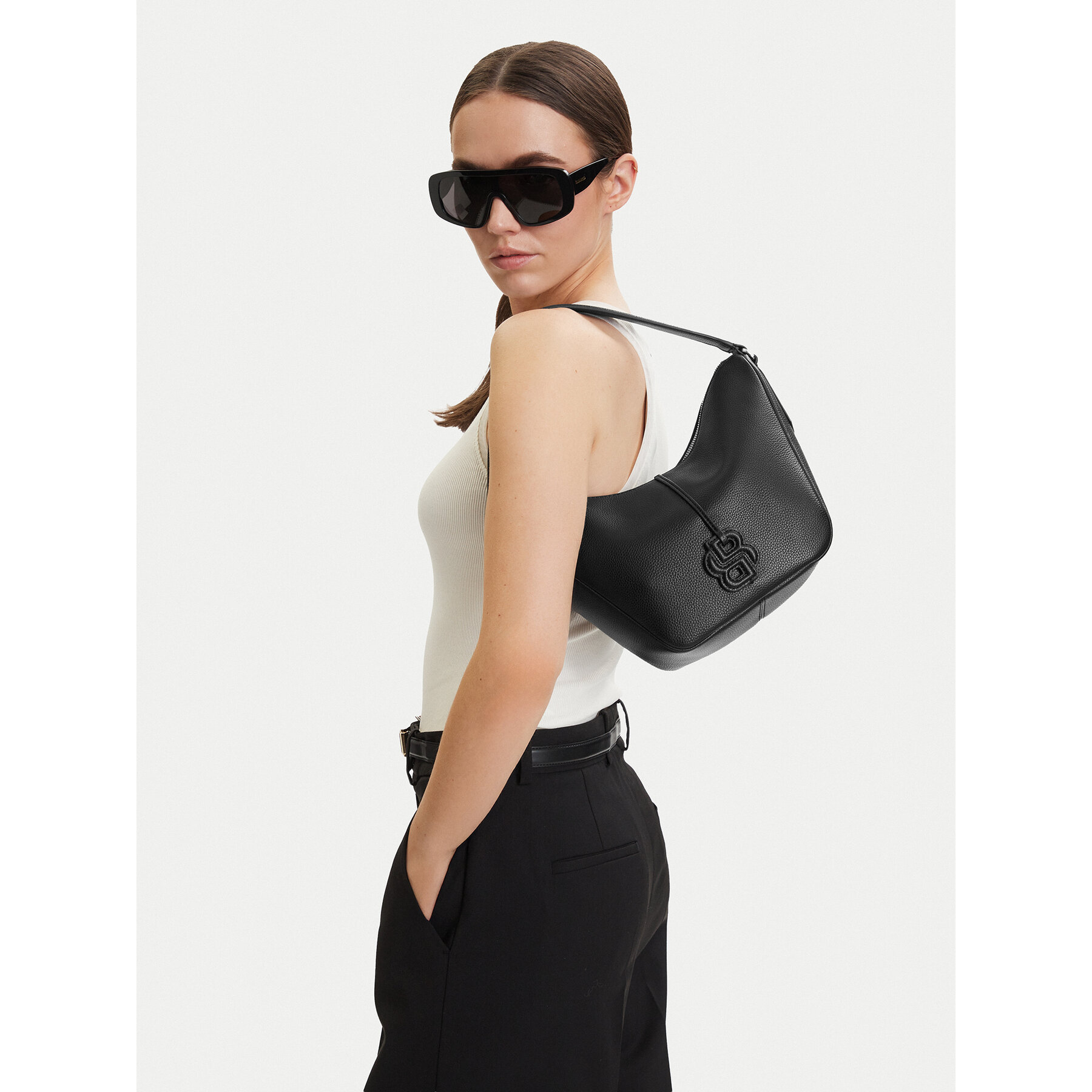 Torbica BOSS Anett New Sm Hobo 50563172 Crna
