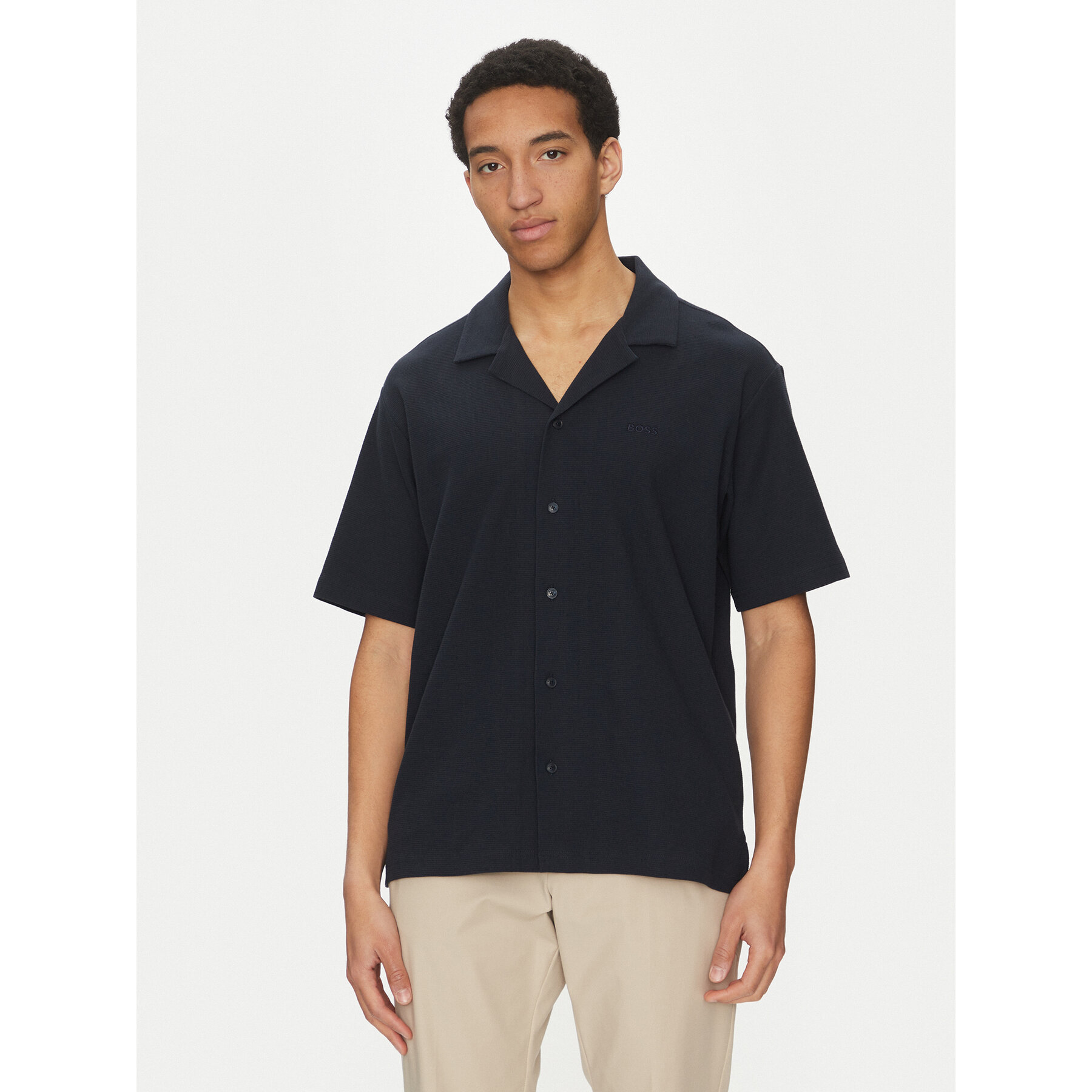 BOSS Hemd 50536745 Dunkelblau Relaxed Fit