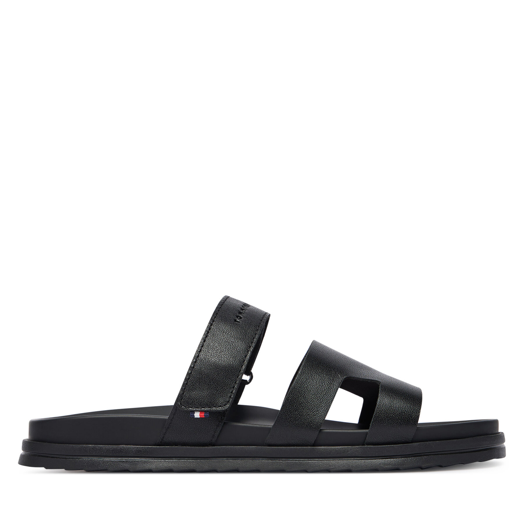 Şlapi Tommy Hilfiger Adjustable Premium Lth Sandal FM0FM05773 Negru