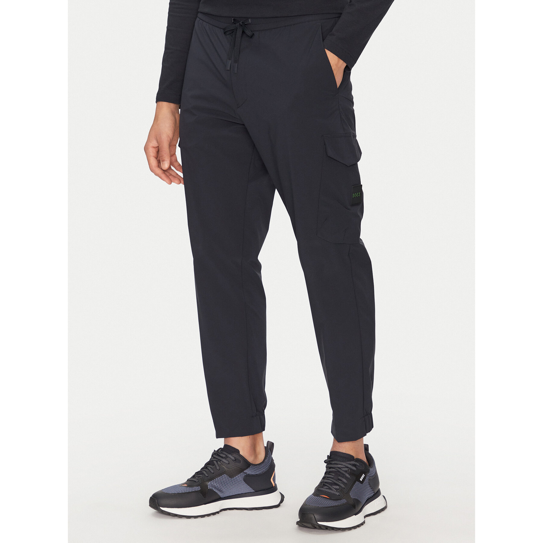 BOSS Stoffhose T_Urbanex-CargoLight 50508339 Dunkelblau Tapered Fit