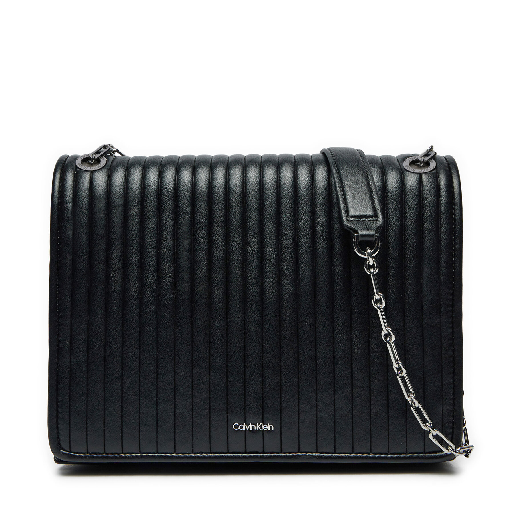 Handväska Calvin Klein Mini Line Quilt Shoulder Bag K60K613080 Svart