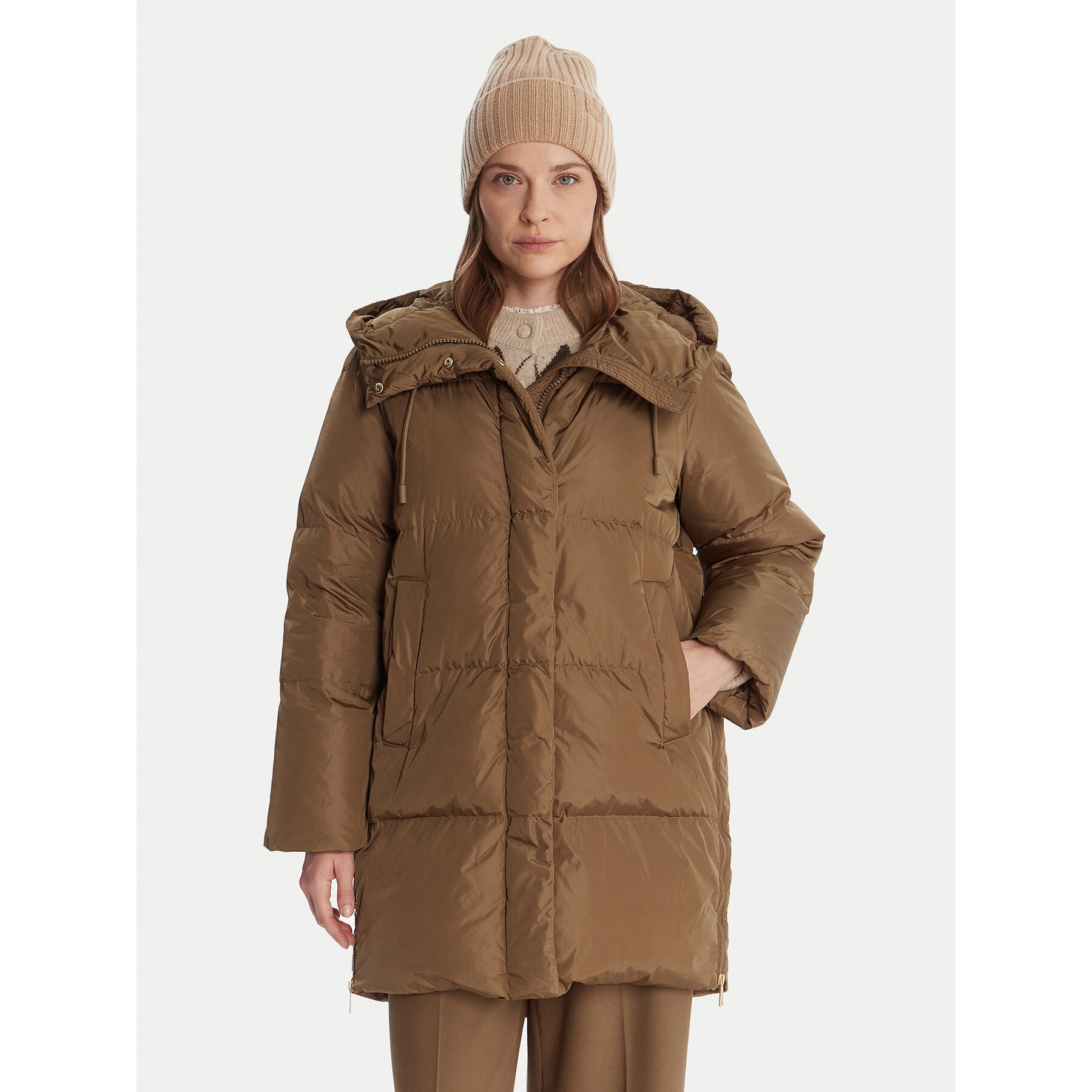 Weekend Max Mara Daunenjacke Newbembo 2525496072 Braun Relaxed Fit