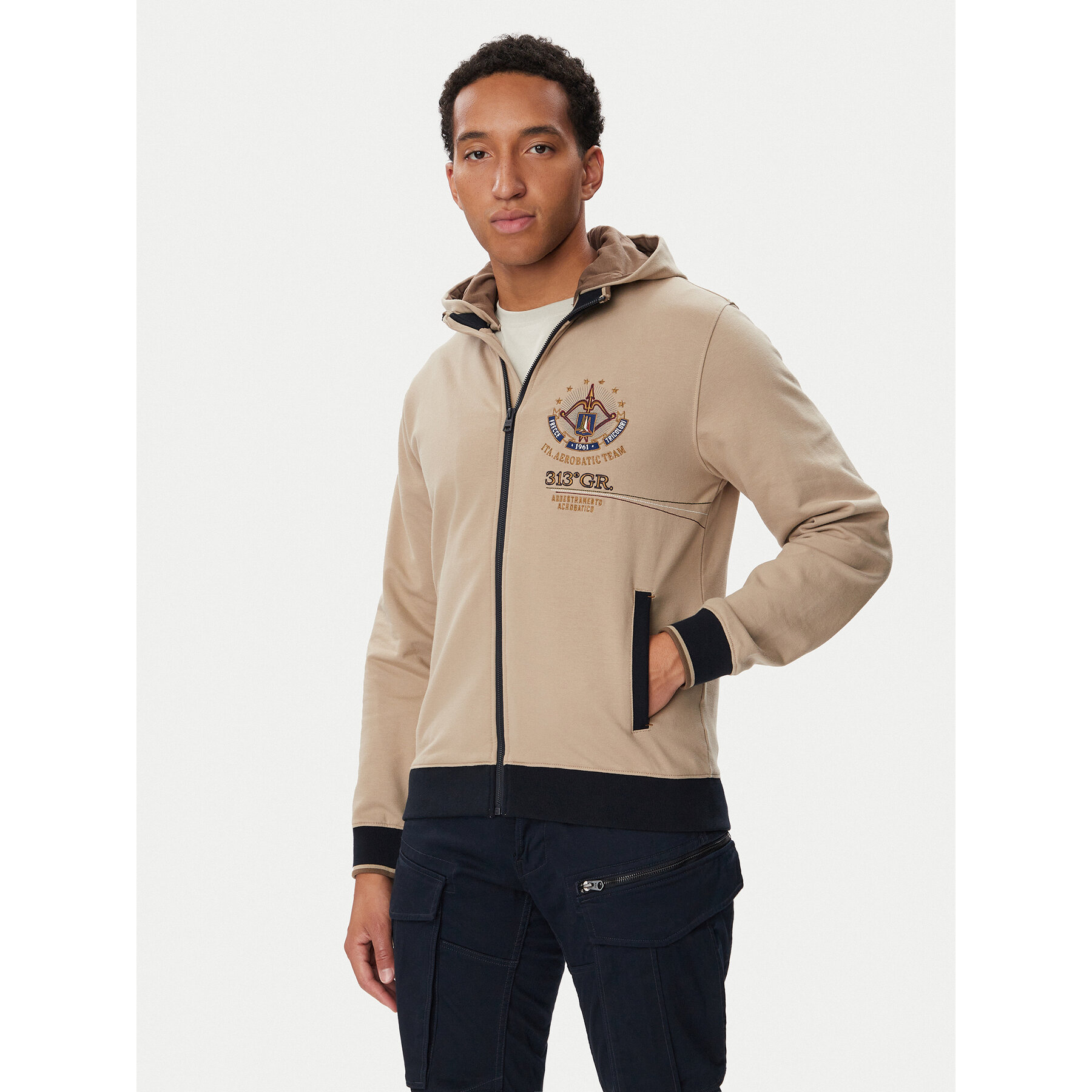 Aeronautica Militare Sweatshirt 262FE2131UF00662 Beige Regular Fit