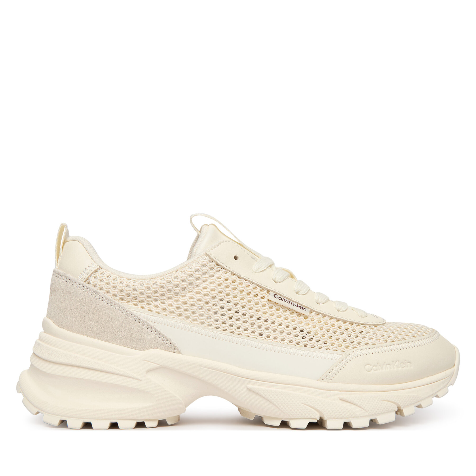 Sneakersy Calvin Klein Hike Runner Lup Lin Mesh HW0HW03000 Biela