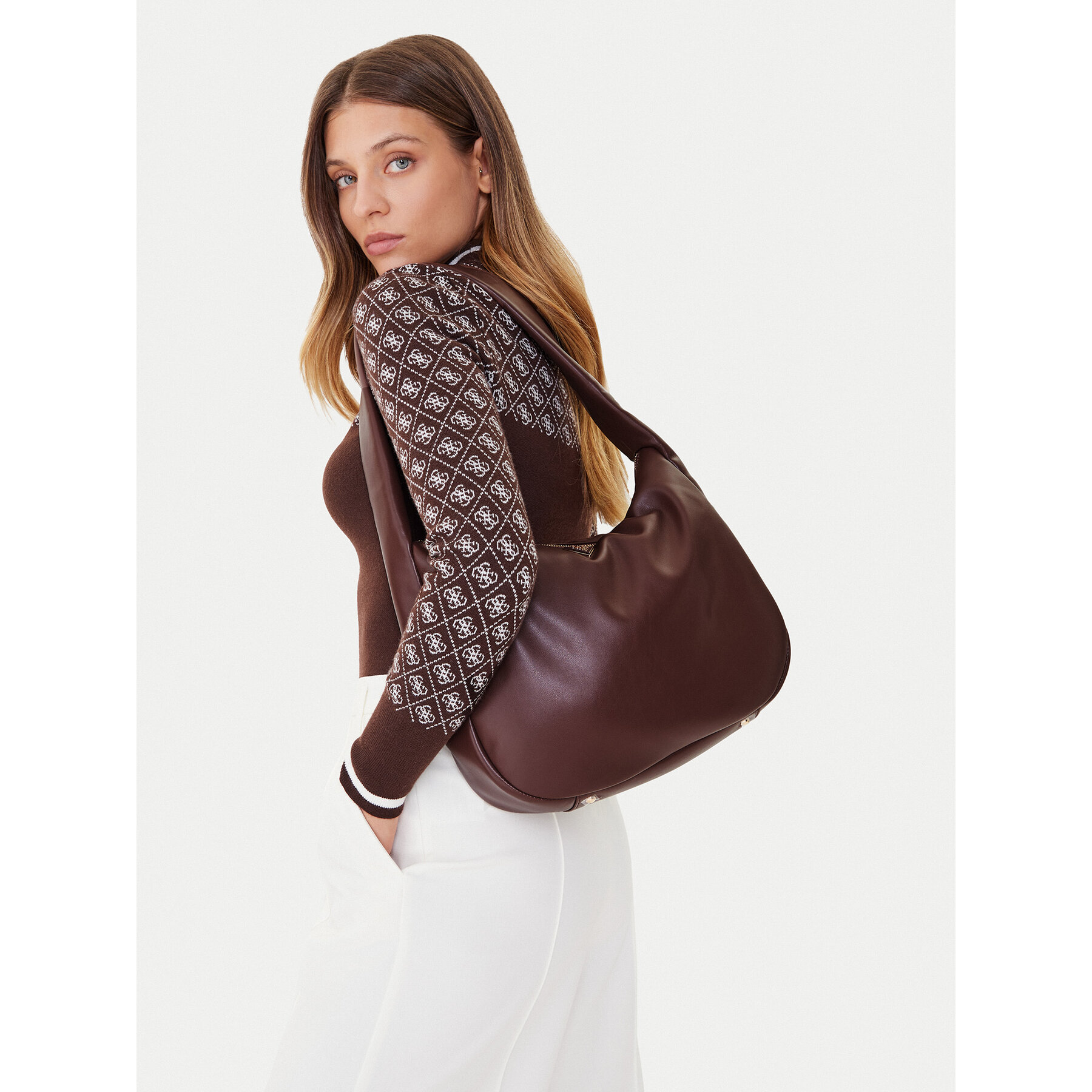 Дамска чанта Guess HWNG75 34020 Кафяв