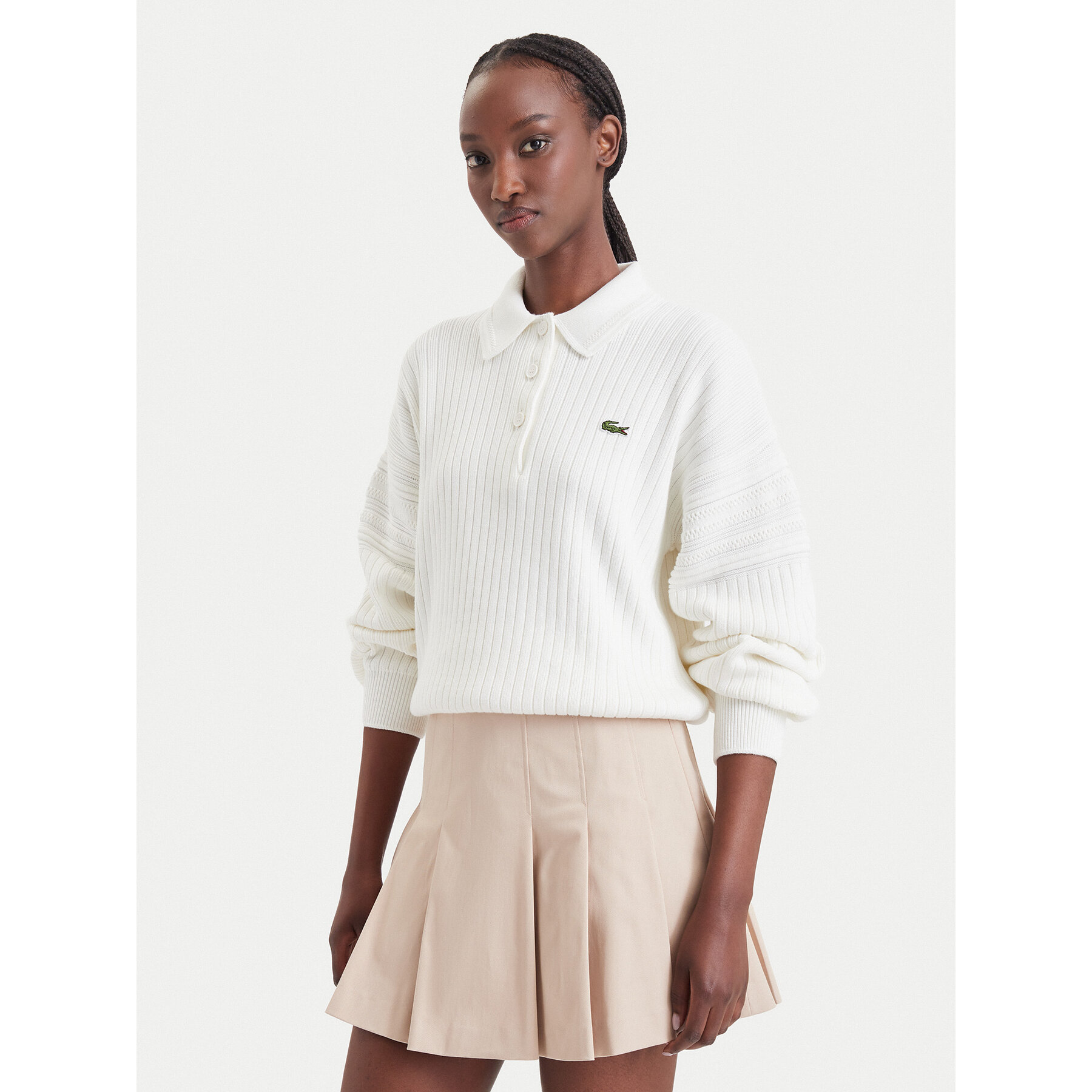 Lacoste Pullover AF8272 Creme Regular Fit