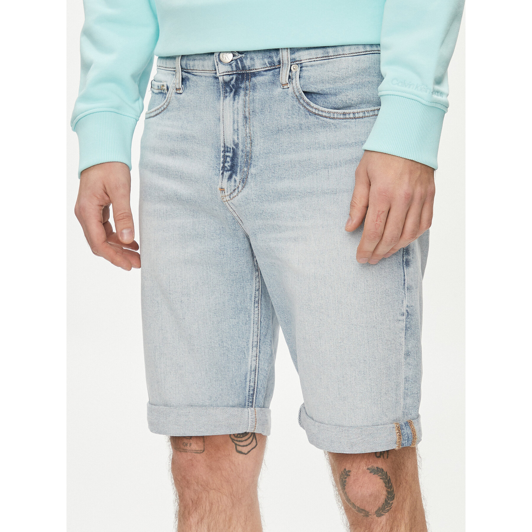 Calvin Klein Jeans Jeansshorts J30J324871 Blau Slim Fit