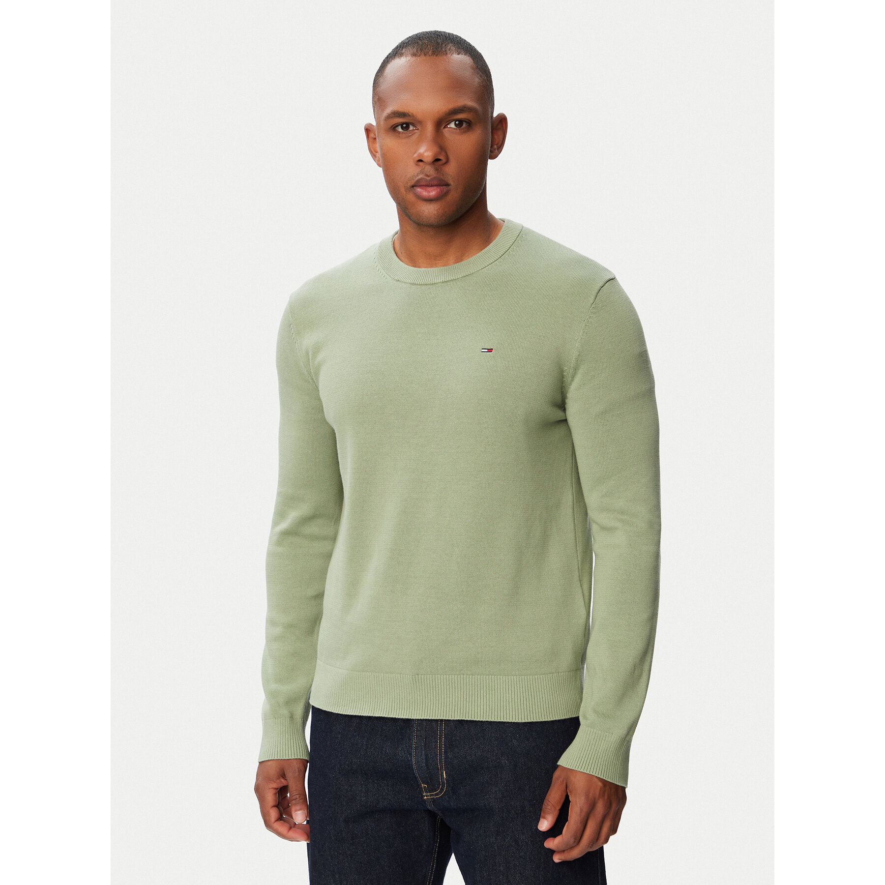 Tommy Jeans Pullover Essential DM0DM22853 Grün Slim Fit