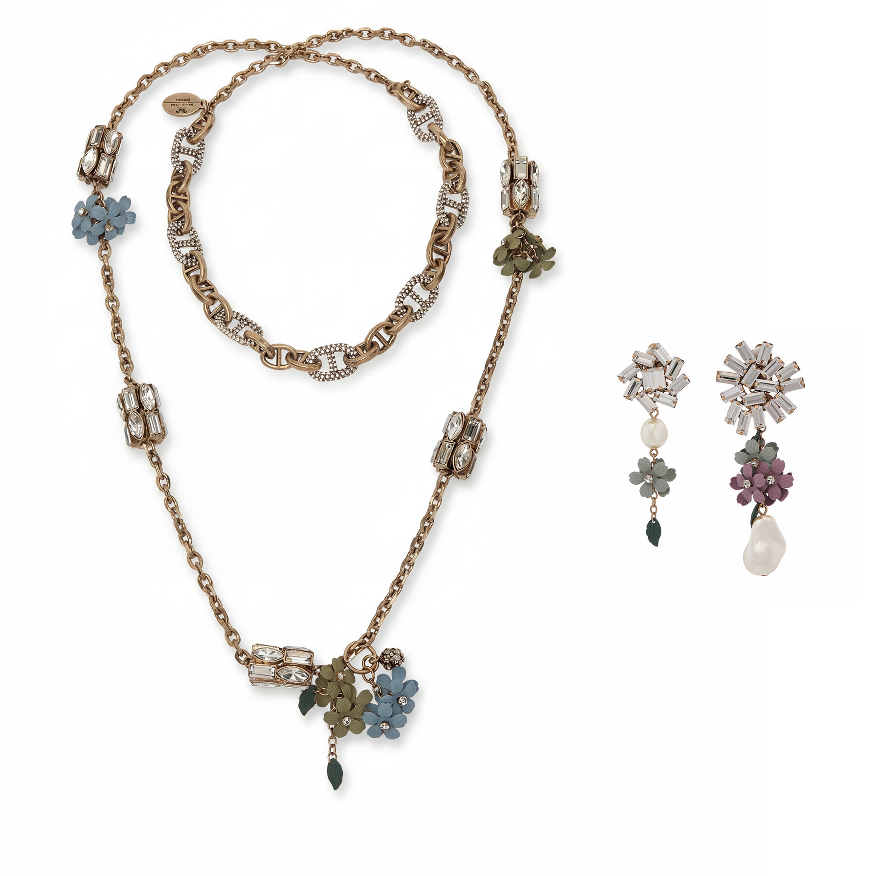 Set ogrlica i naušnice Weekend Max Mara 2615751094650 Zlatna
