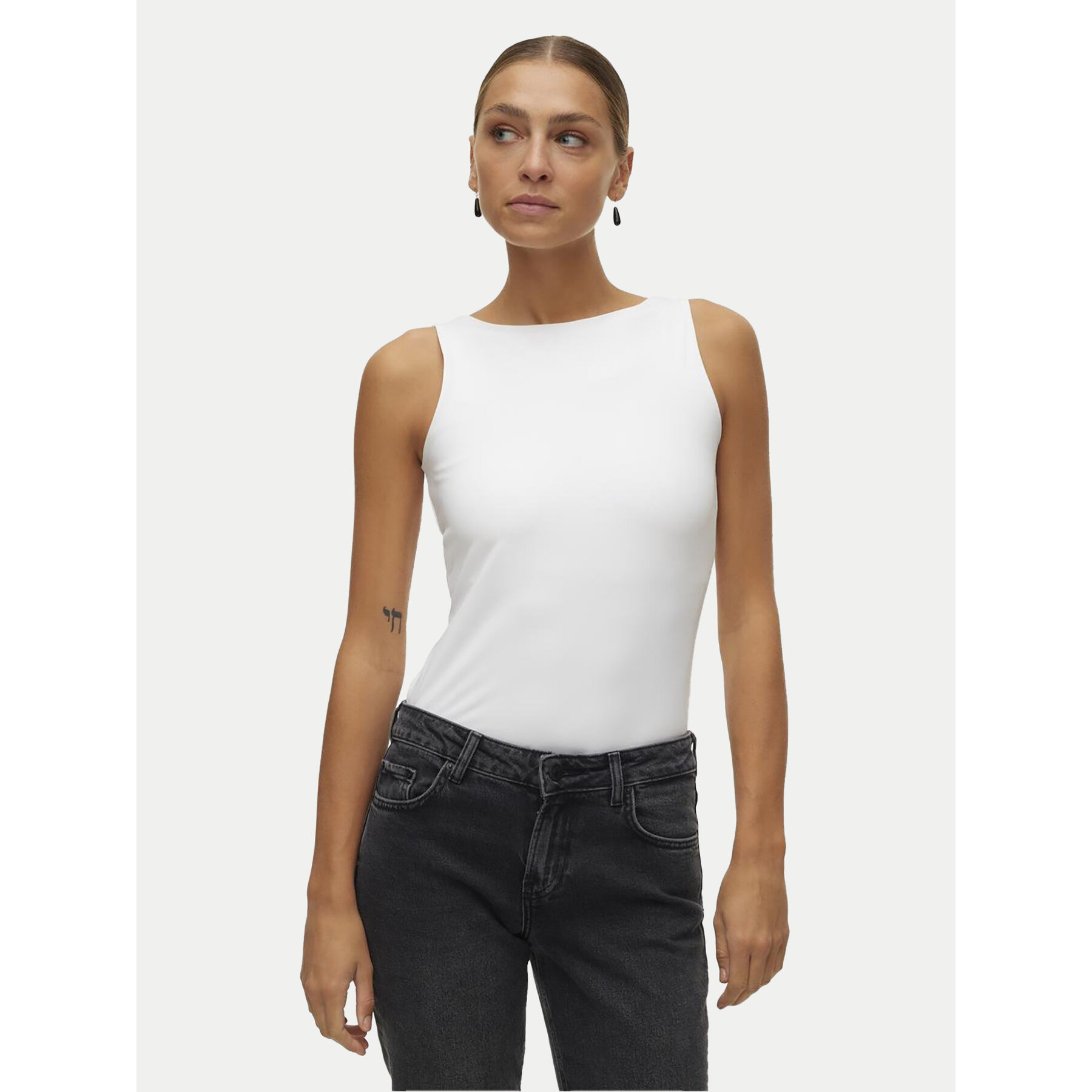 Vero Moda Marškinėliai Million 10305800 Balta Regular Fit