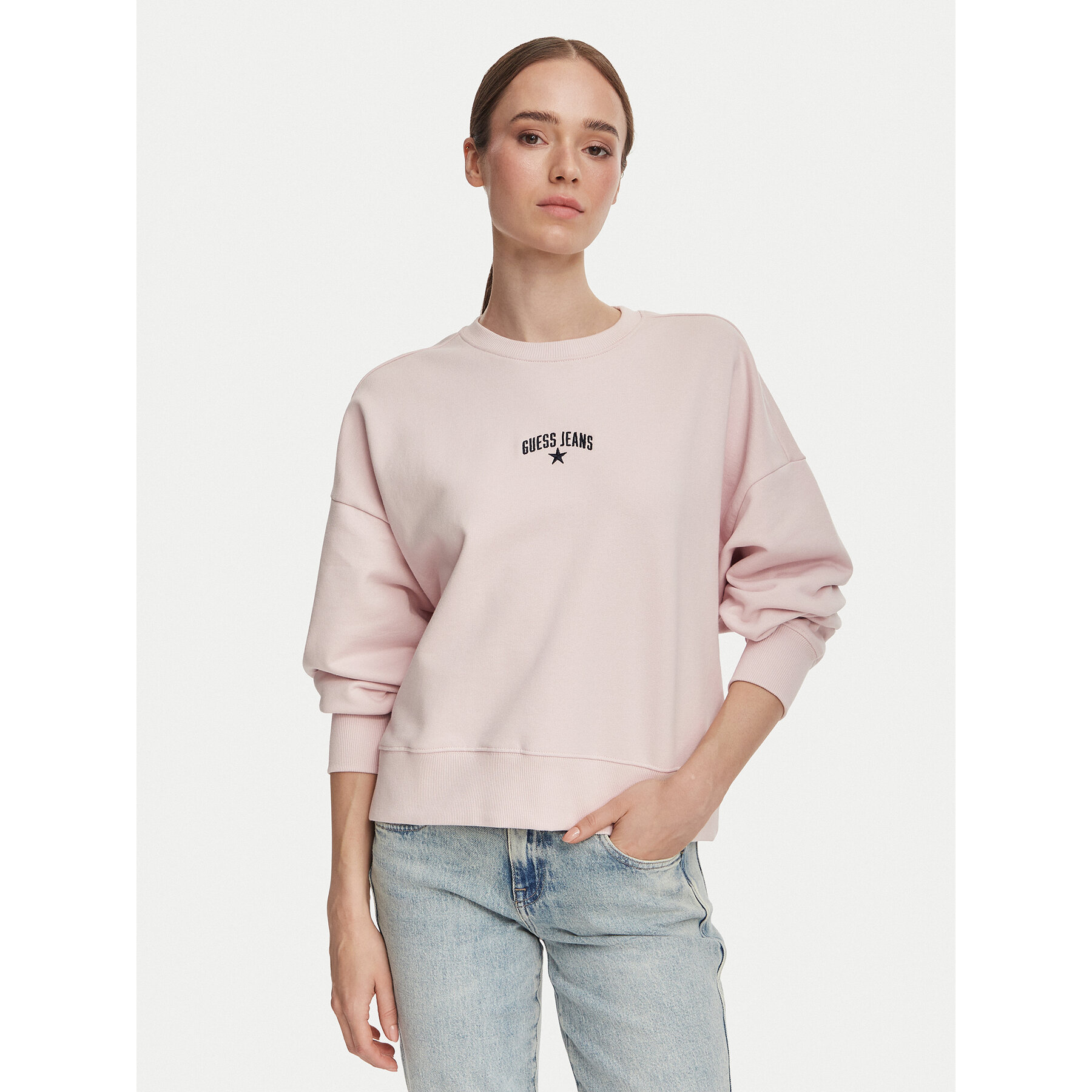 Guess Jeans Sweatshirt W6YQ03 K3828 Rosa Regular Fit