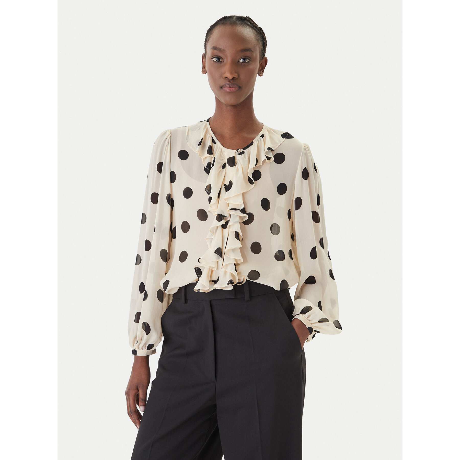 Marella Hemd Valanga 2613111122 Beige Relaxed Fit