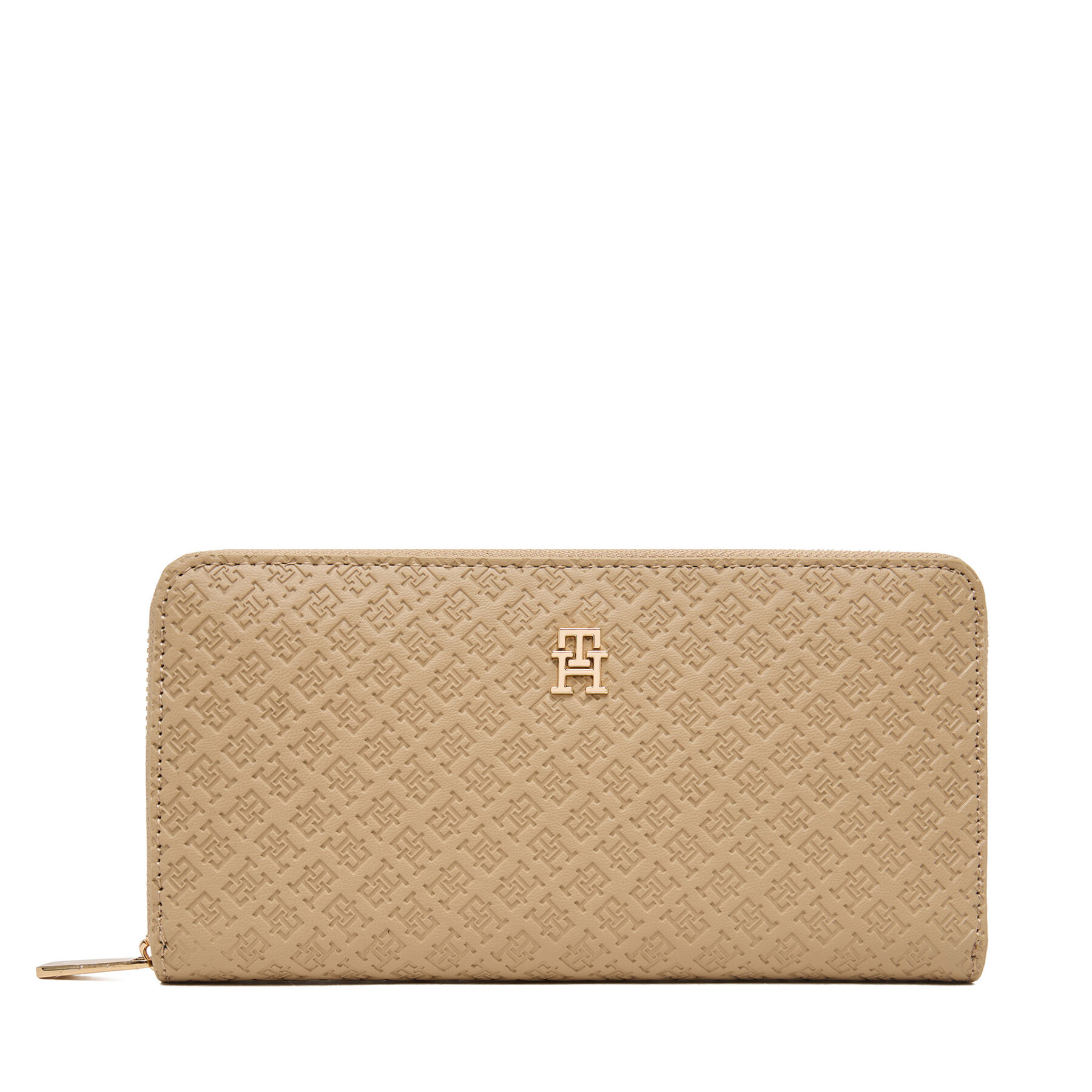 Denarnica Tommy Hilfiger Th Icon Lrg Za Mono AW0AW18482 Bež