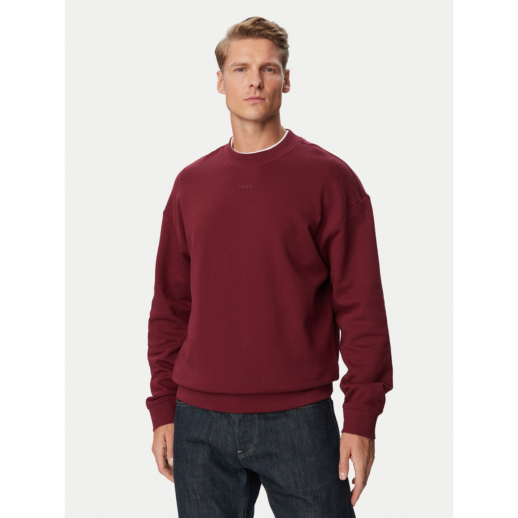 HUGO Sweatshirt Dapocrew 50525892 Dunkelrot Relaxed Fit