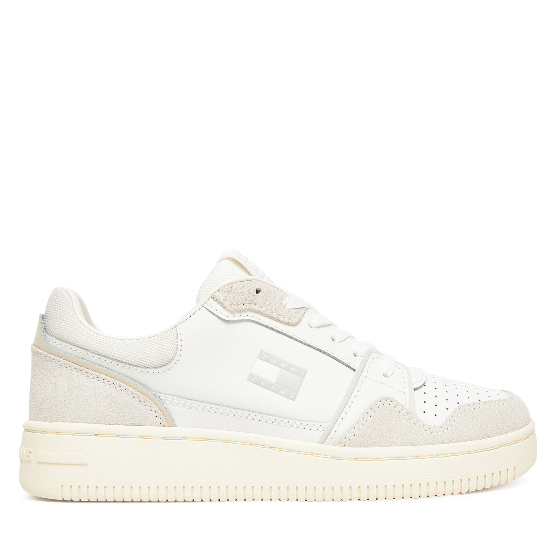 Dámske Sneakersy Tommy Jeans, Rozmer: 37, Écru, Tjw Retro Basket Sneaker EN0EN02818