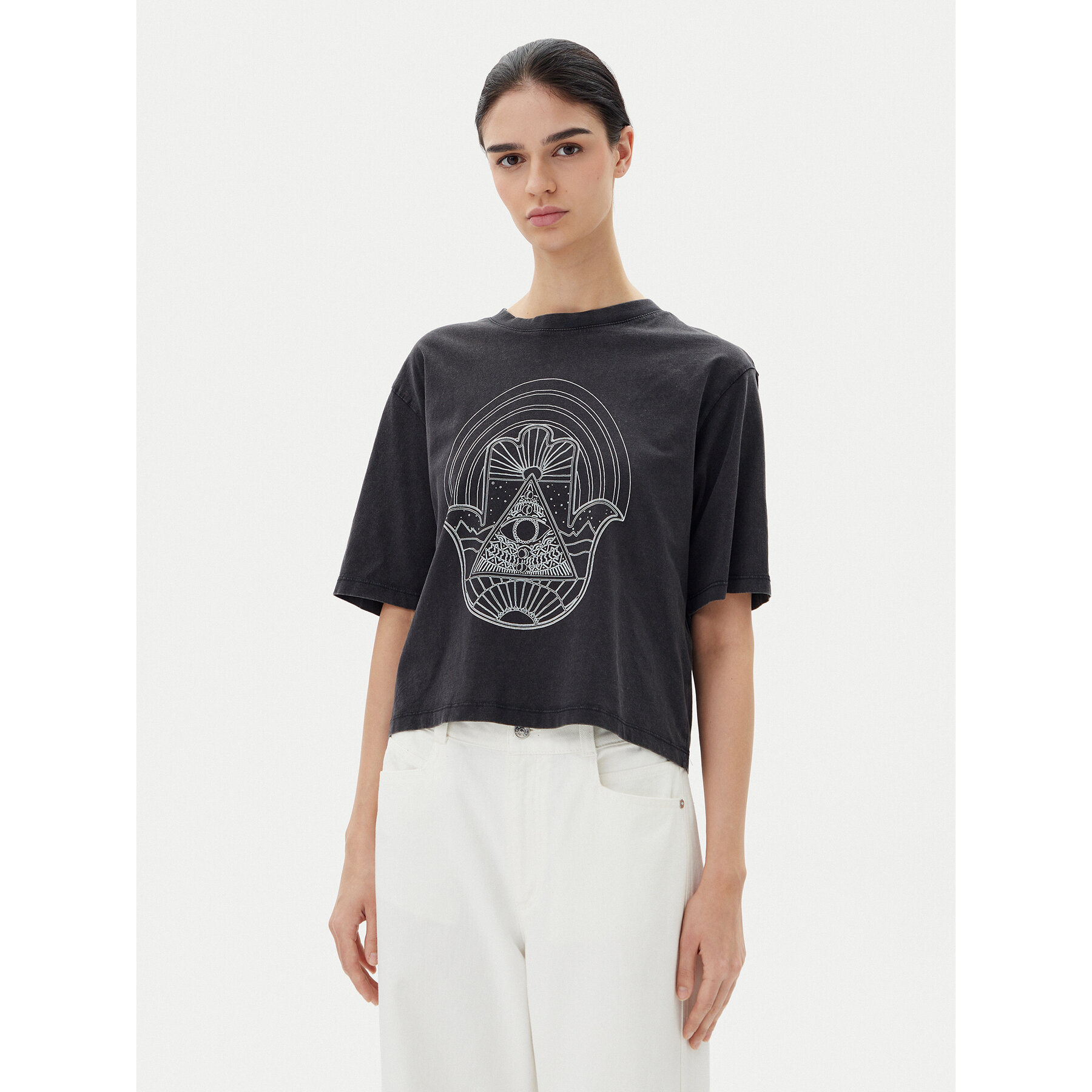 JDY JDY T-Shirt Carla 15341561 Μαύρο Regular Fit