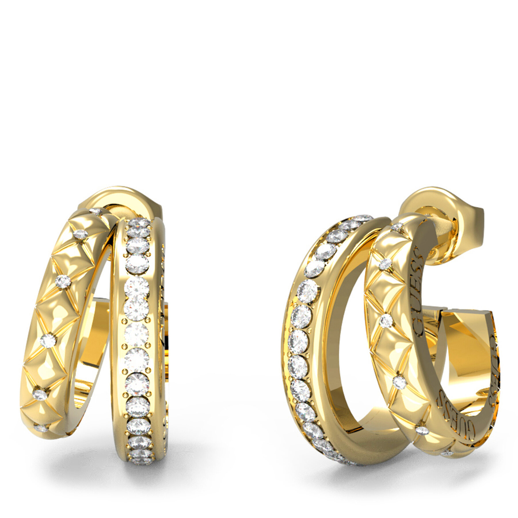 Náušnice Guess JUBE04 587JW Zlatá