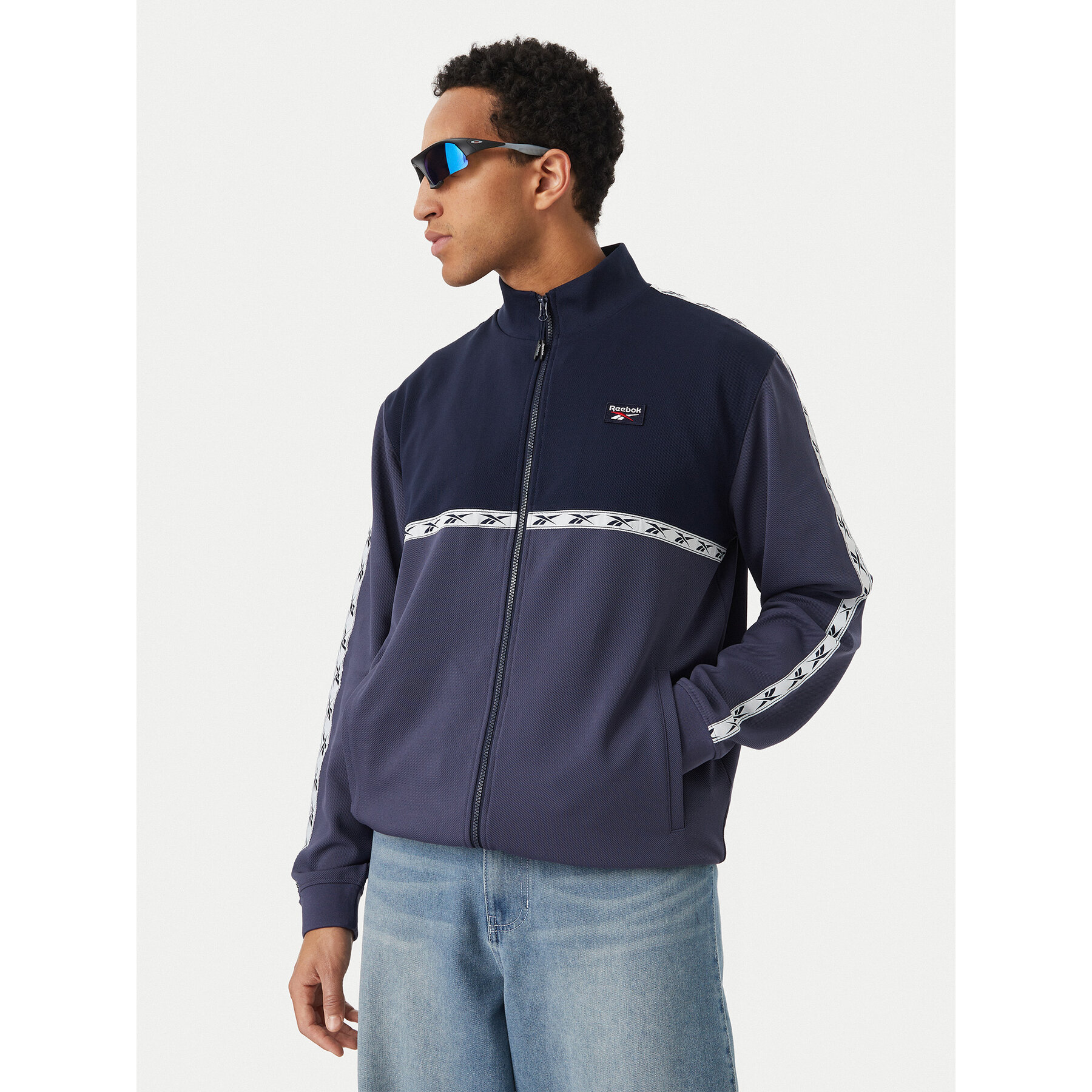 Reebok Majica dugih rukava Artek RK25726CCM Tamnoplava Regular Fit