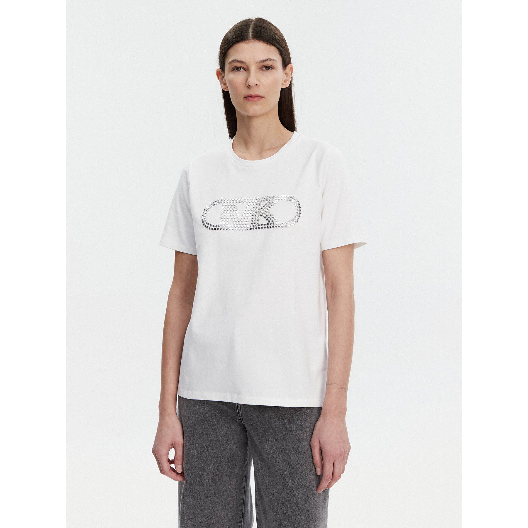 MICHAEL Michael Kors Marškinėliai MS551SC2ZU Balta Regular Fit