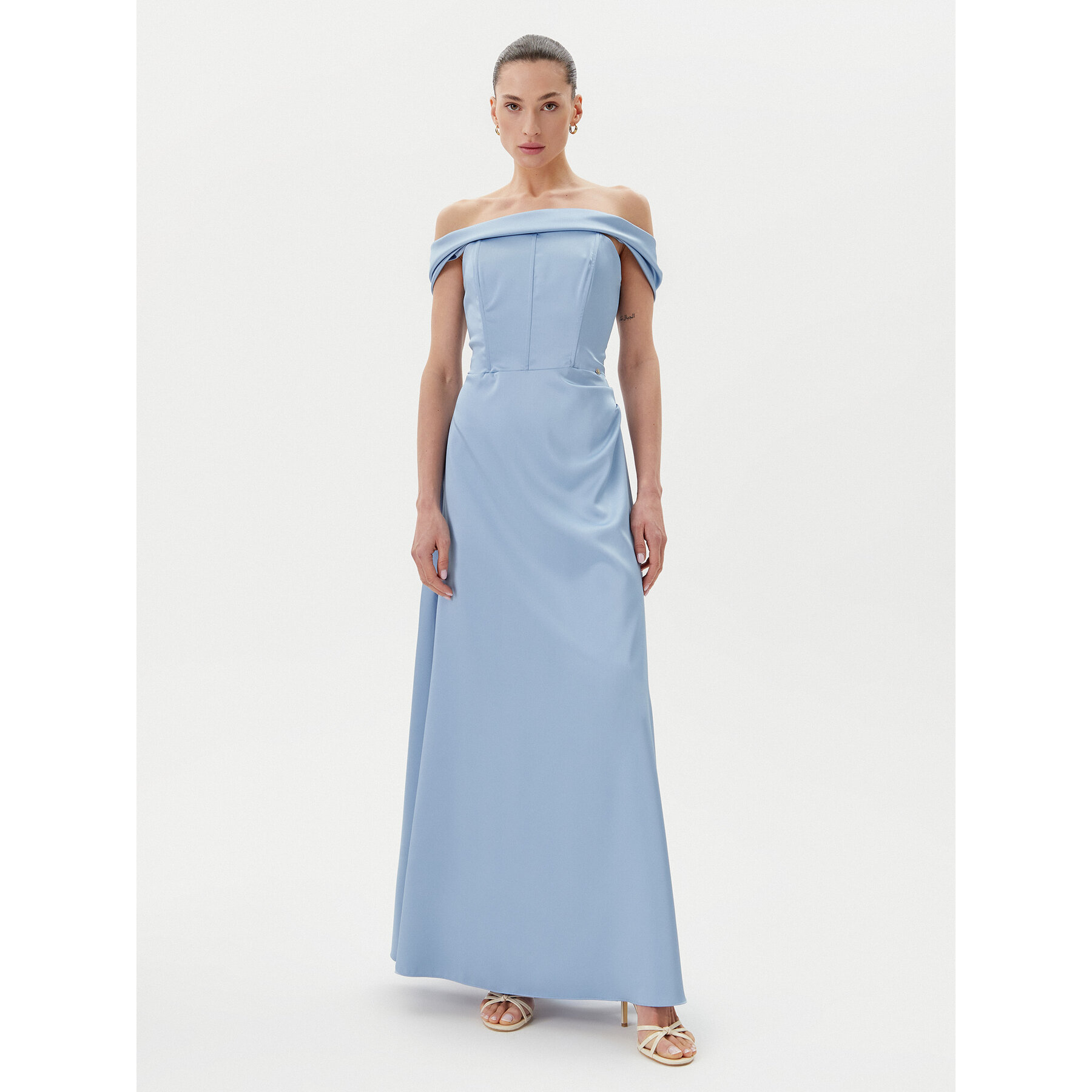 Rinascimento Abendkleid CFC0123802003 Hellblau Regular Fit