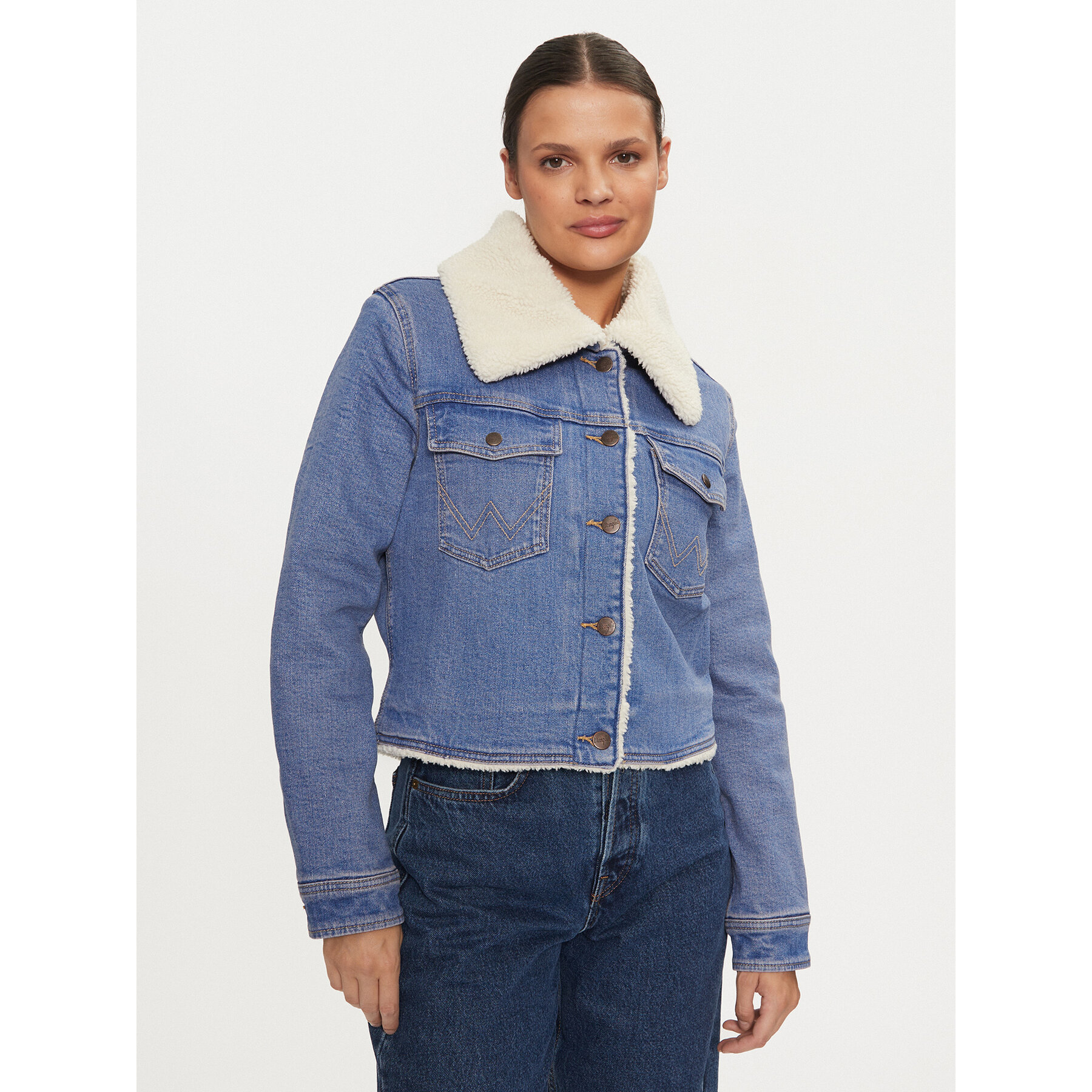 Wrangler Jeansjacke 112356629 Blau Regular Fit