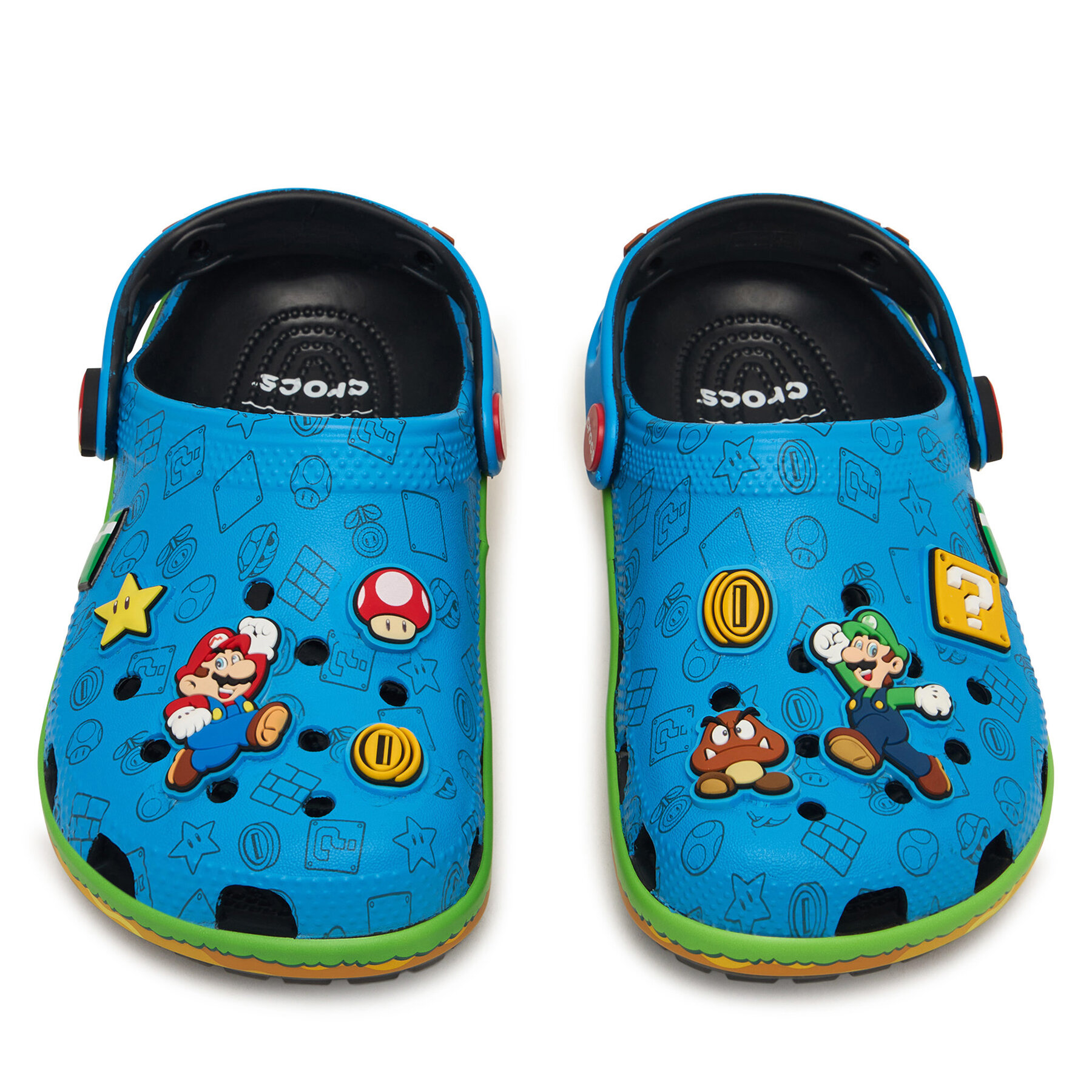 Natikači Crocs Super Mario Core Classic Clog 212139 Pisana