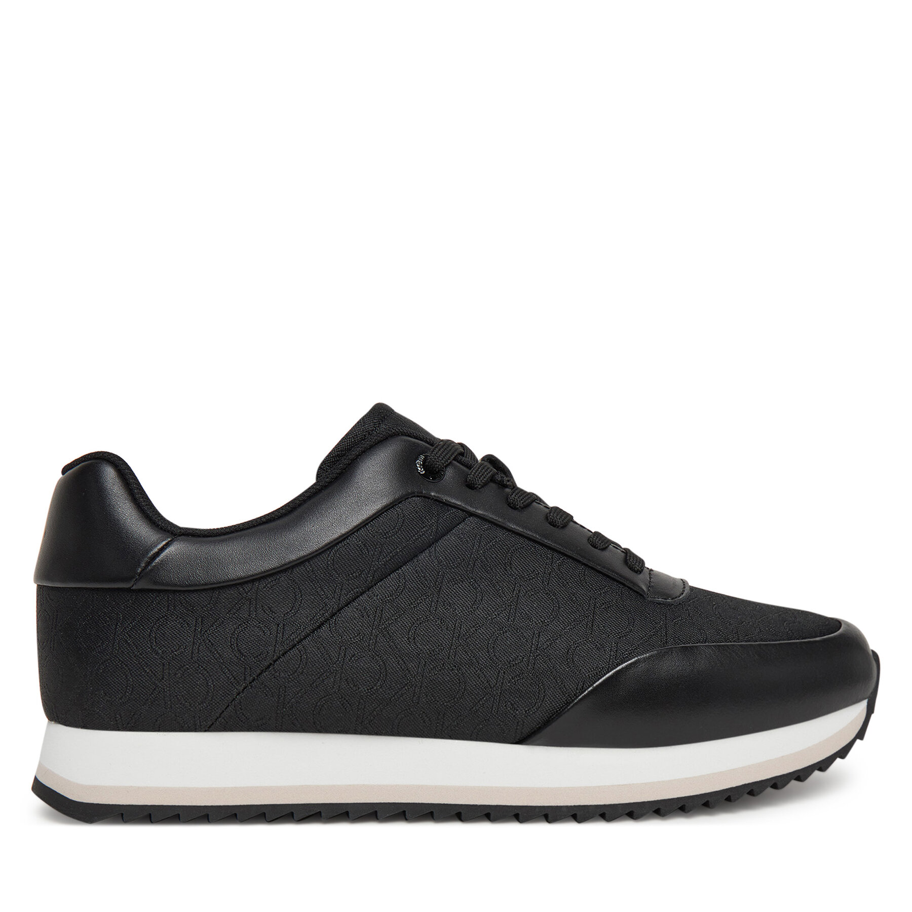 Sneakersy Calvin Klein Runner Lace Up - Jacq HW0HW02413 Čierna