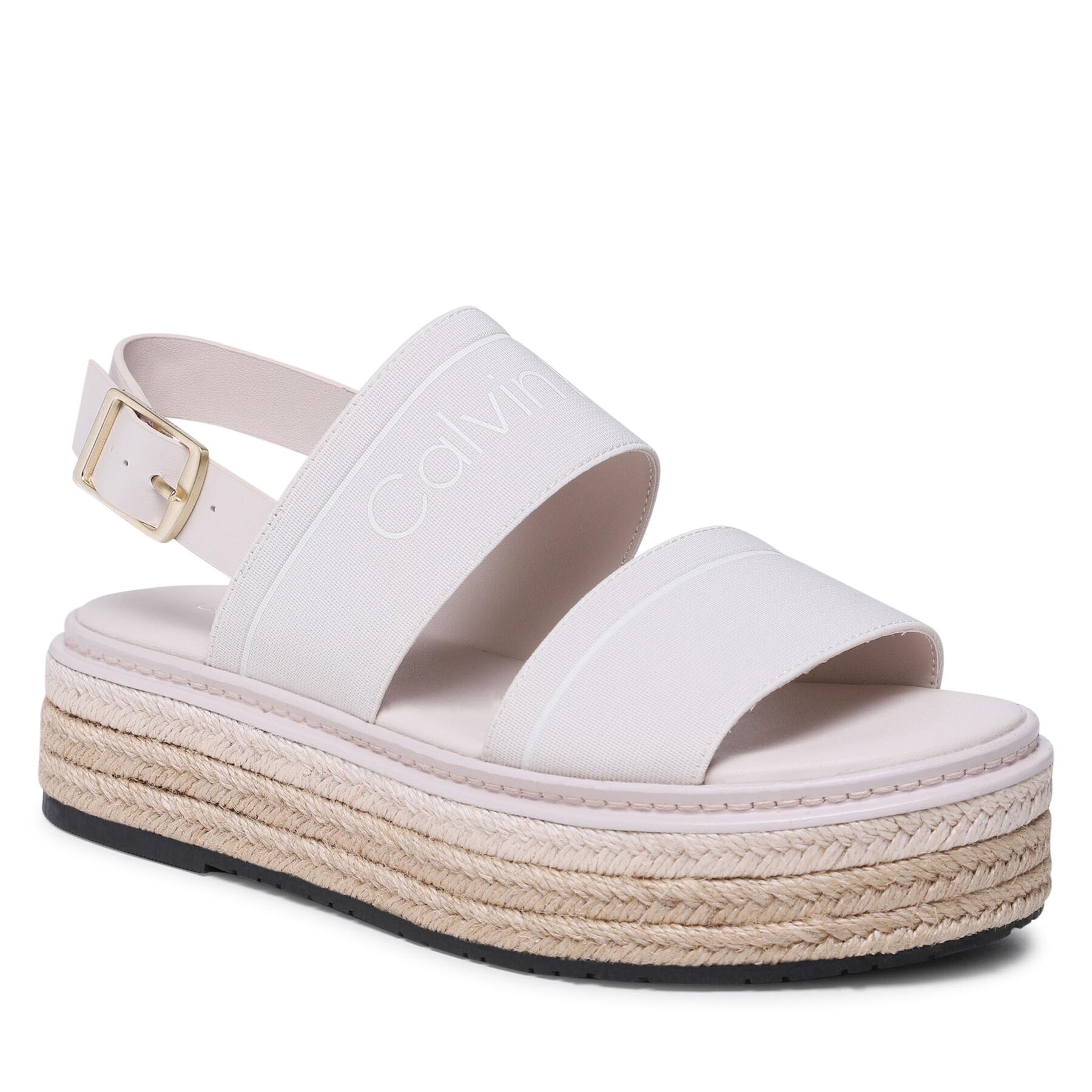 Espadrile Calvin Klein Flatform Wedge HW0HW01497 Crystal Grey ABH