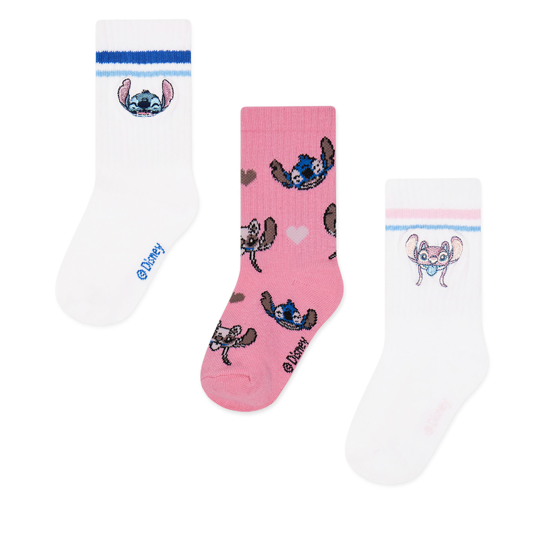 Șosete lungi Disney Classics ACCCS-SS26-102DCLS(3-PACK) Alb