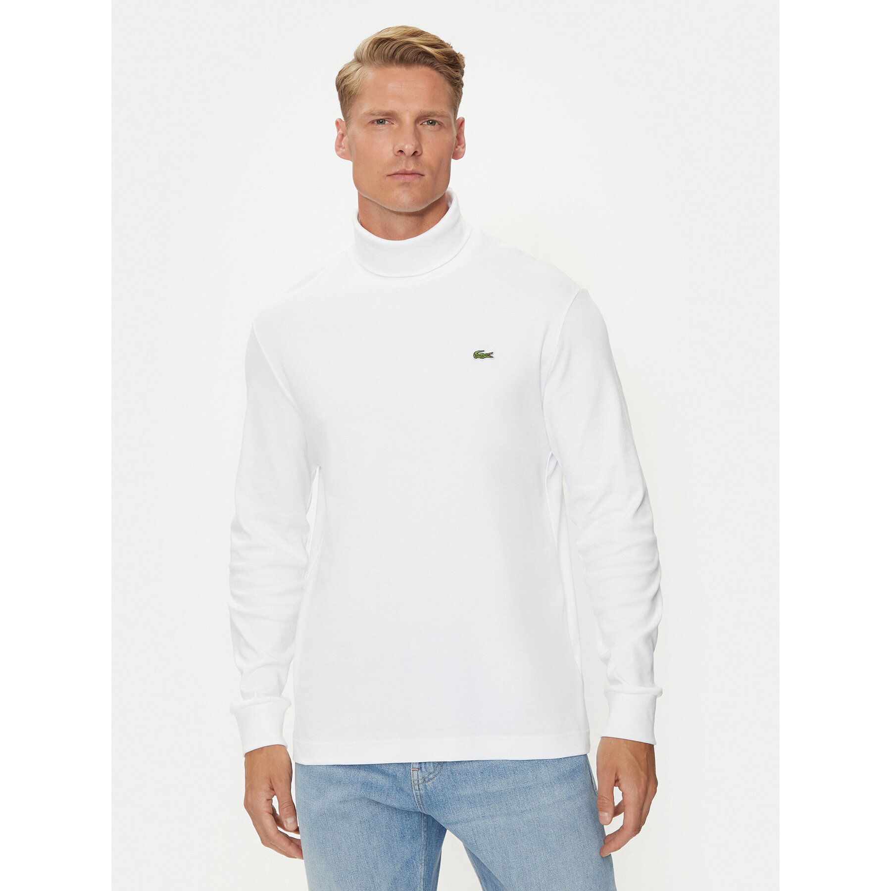 Lacoste Rollkragenpullover UH2828 Weiß Slim Fit
