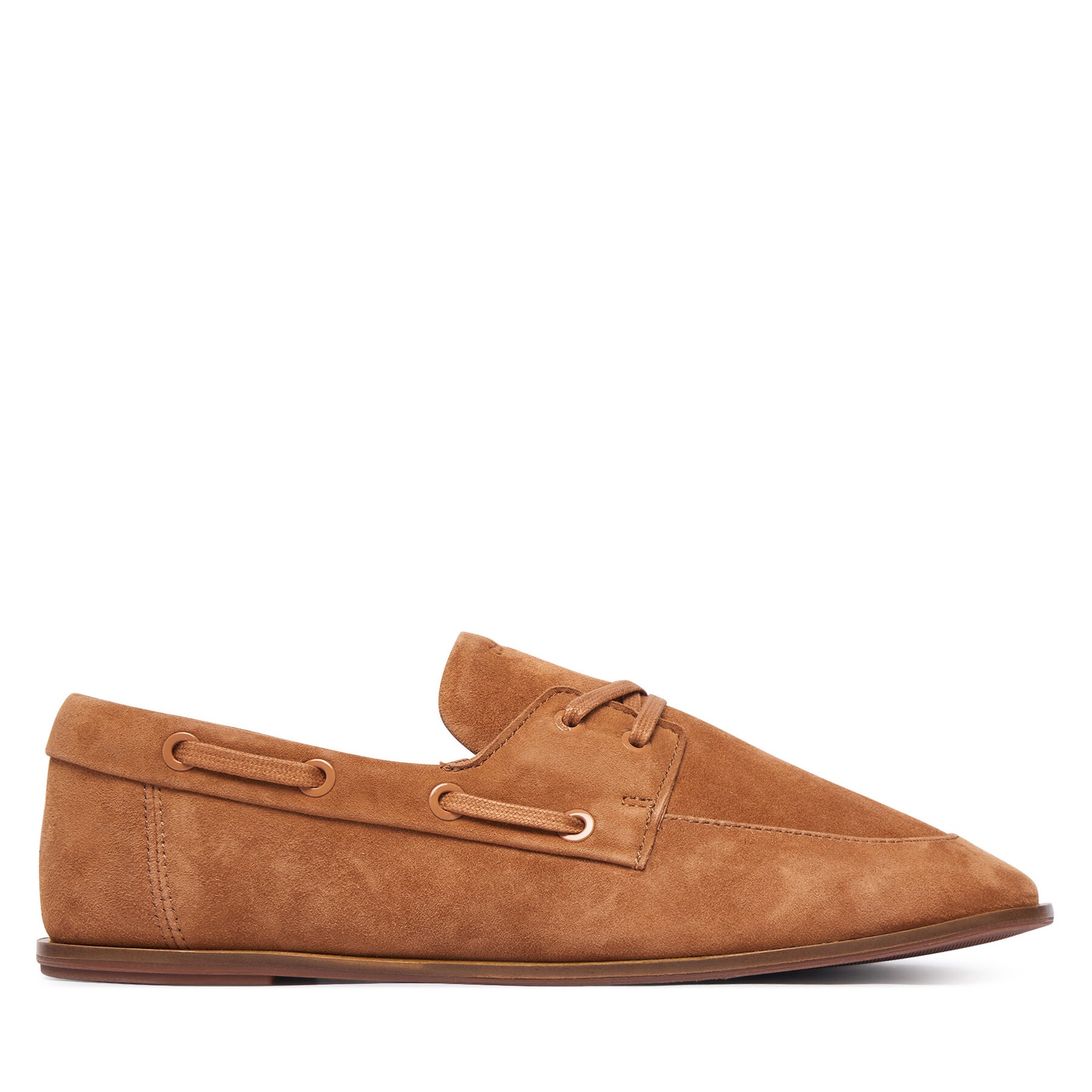 Pantofi Calvin Klein Ess Boatshoe Suede HW0HW03290 Maro