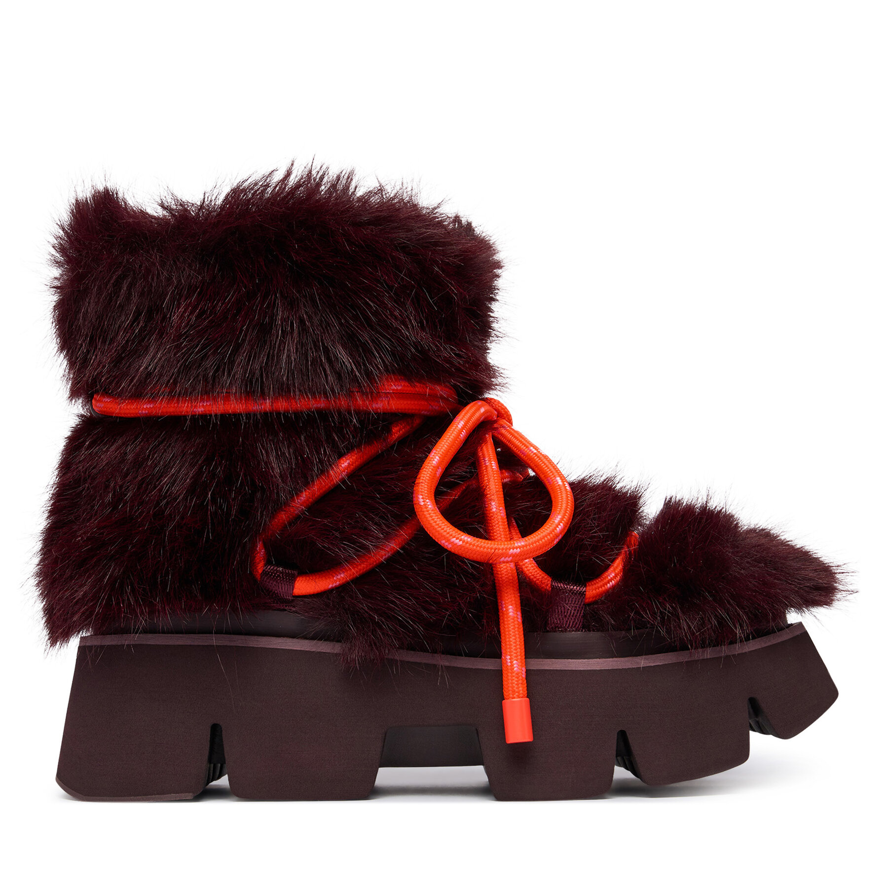 Čizme za snijeg United Nude Stomper Fur Boot 11048993120 Tamnocrvena
