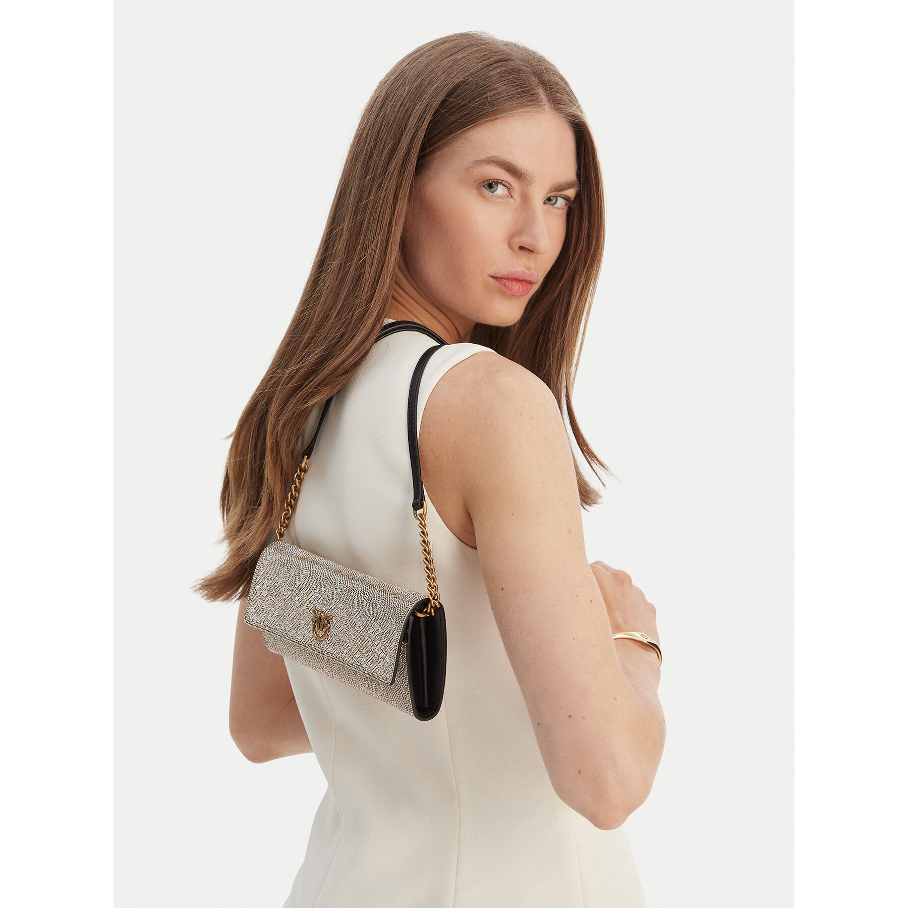 Geantă PINKO Love Tiny Brids Wallet C AI 25-26 PCPL 103765 A20D Auriu