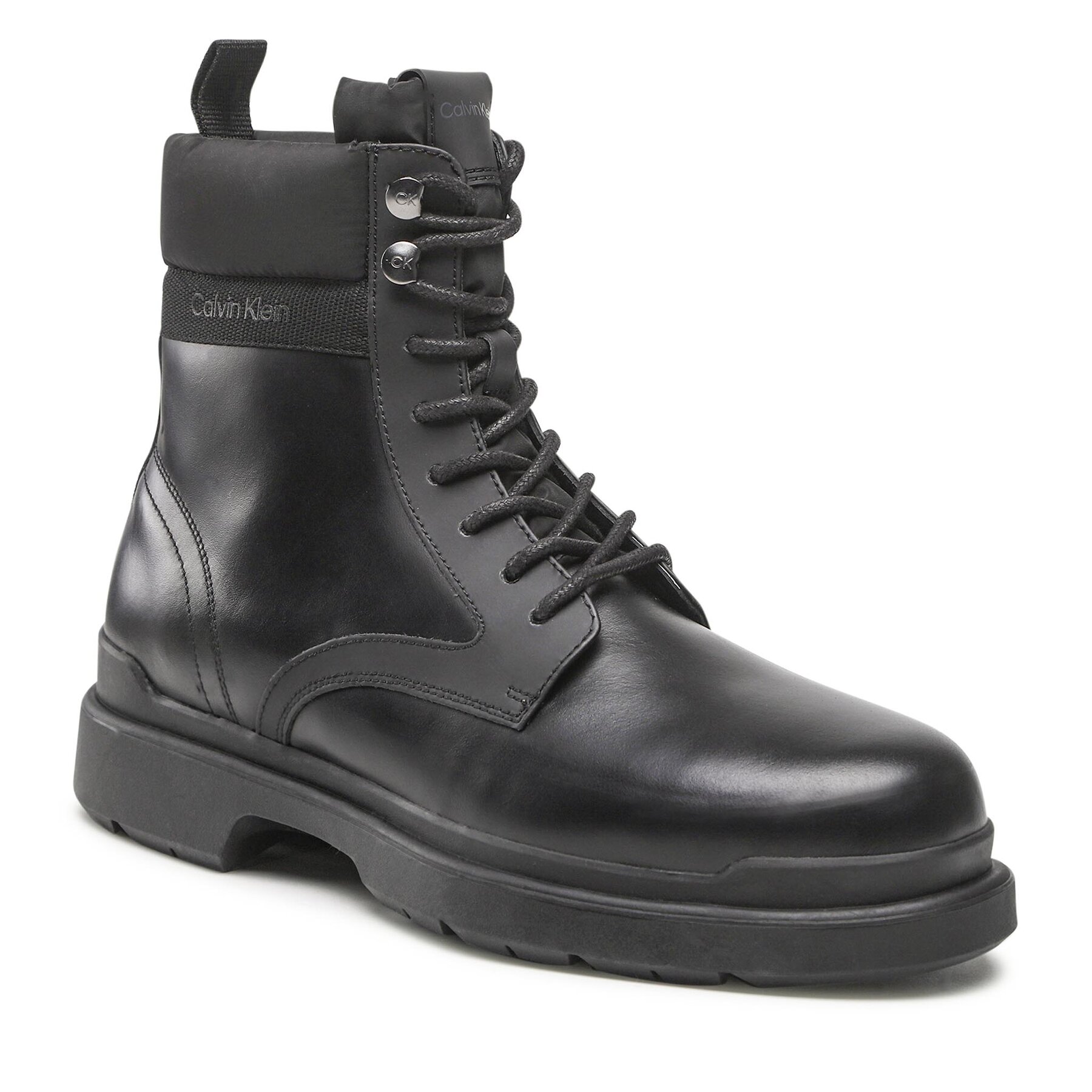 Cizme Calvin Klein Lace Up Boot Mix HM0HM00862 Ck Black BEH