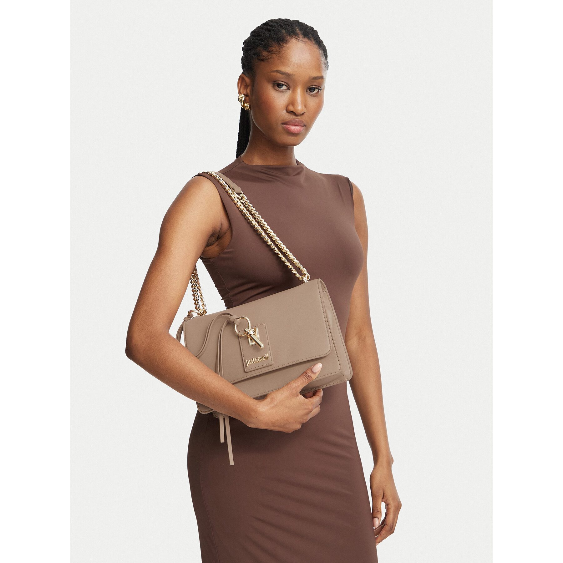 Τσάντα Just Cavalli 81RA4BL5 ZSB22 Καφέ